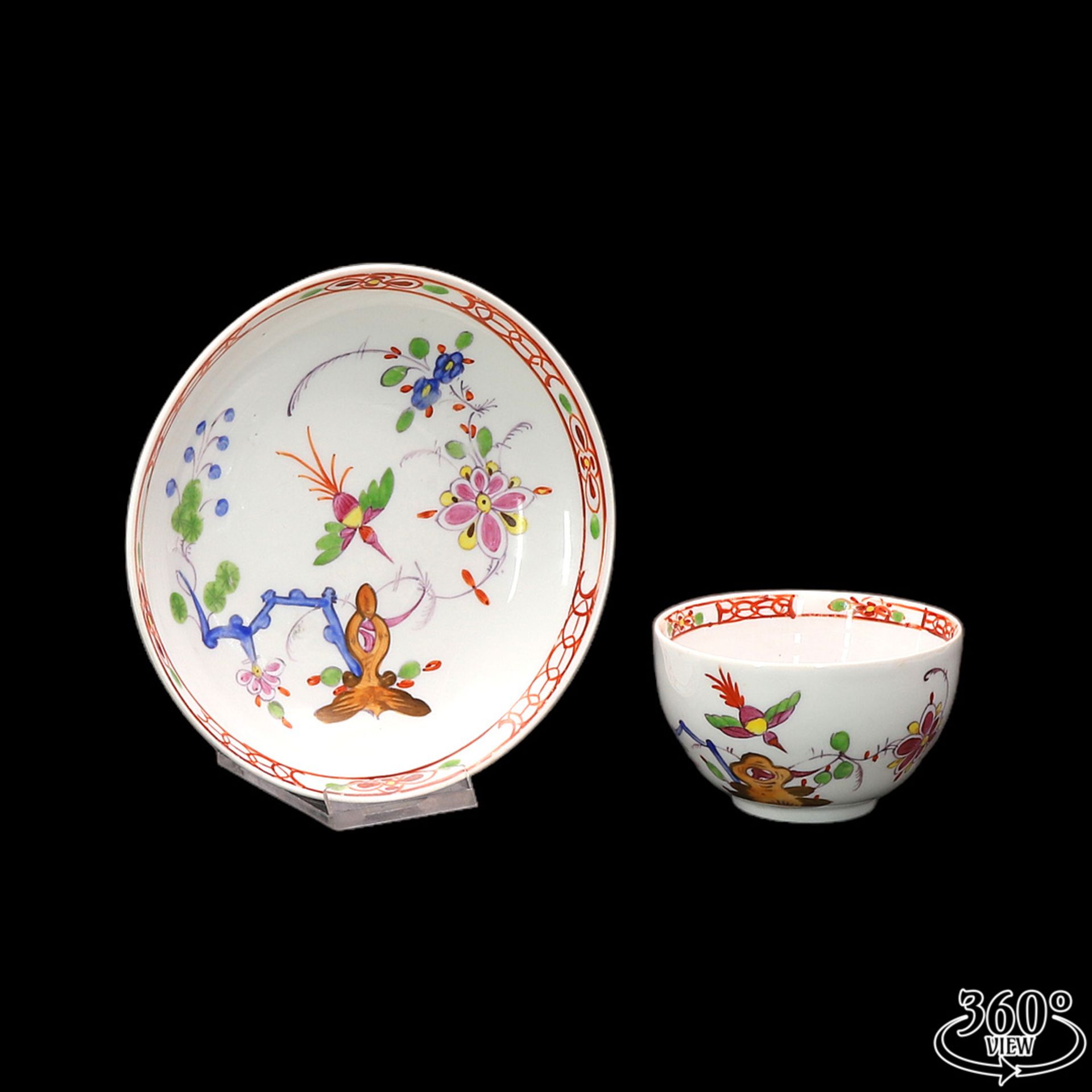 Meissen cup with Indian painting