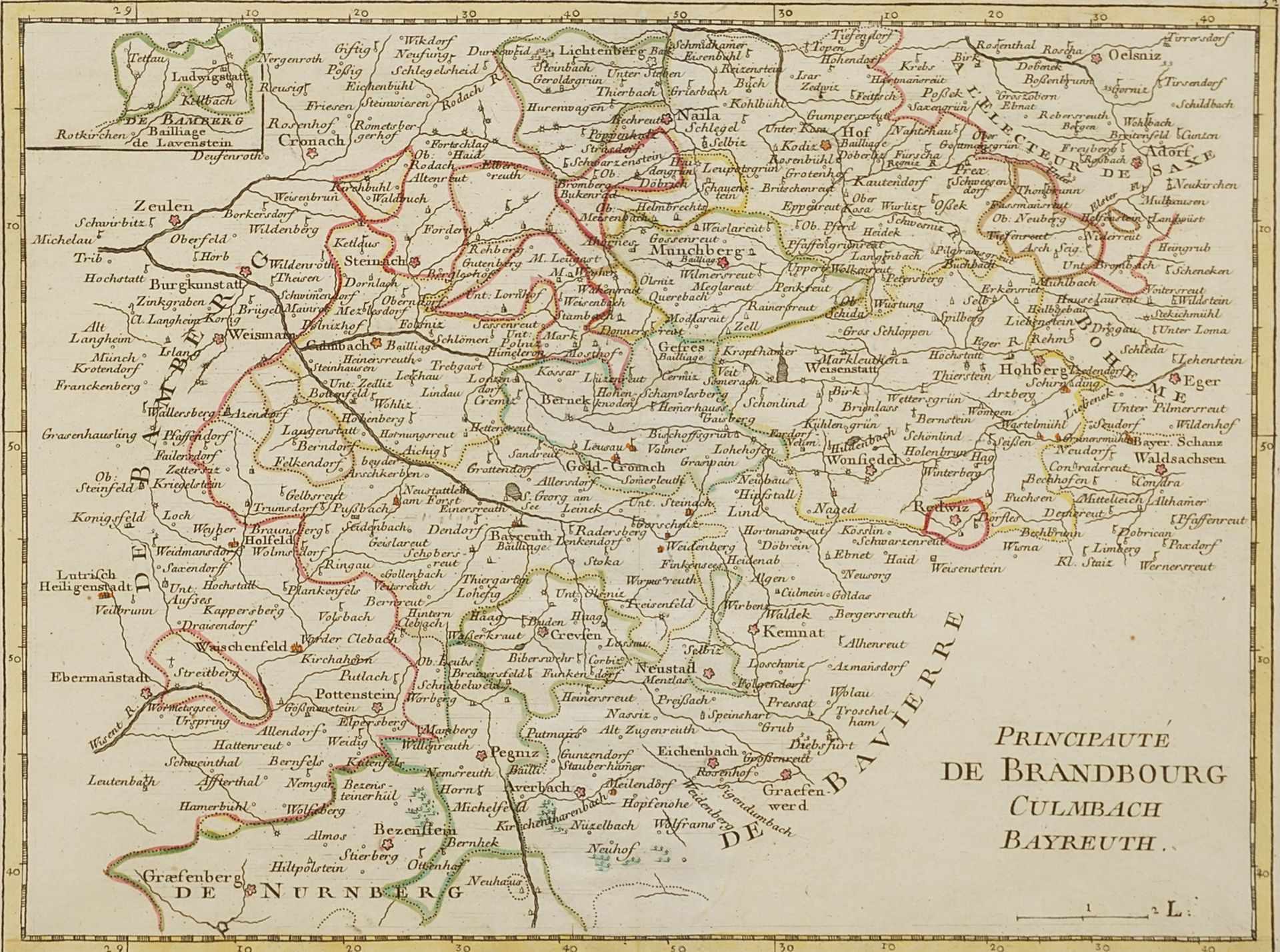 Map of the Principality of Brandenburg-Kulmbach-Bayreuth