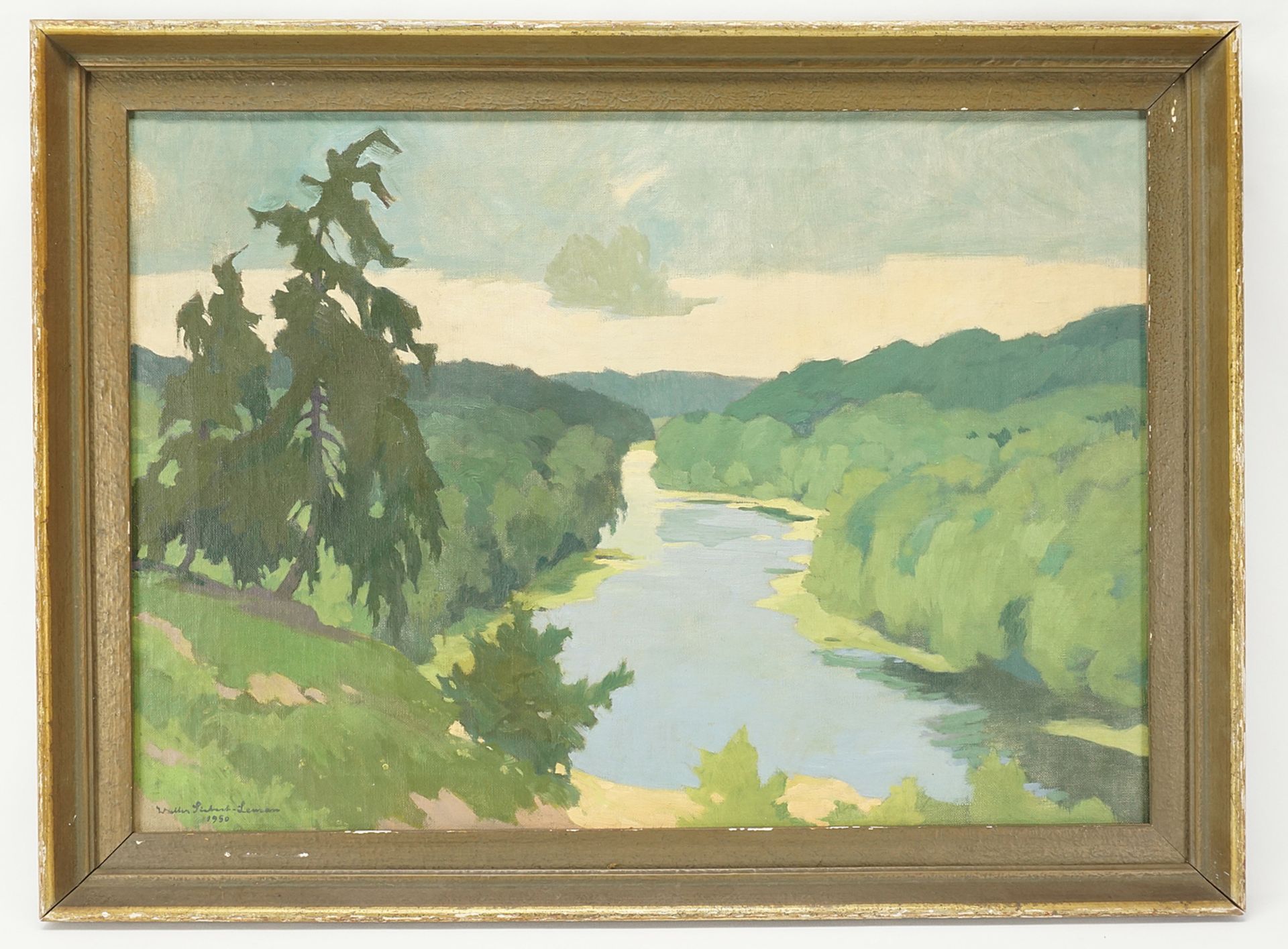 Walter Siebert-Leman (1893-1971), View of a forest lake - Image 2 of 4