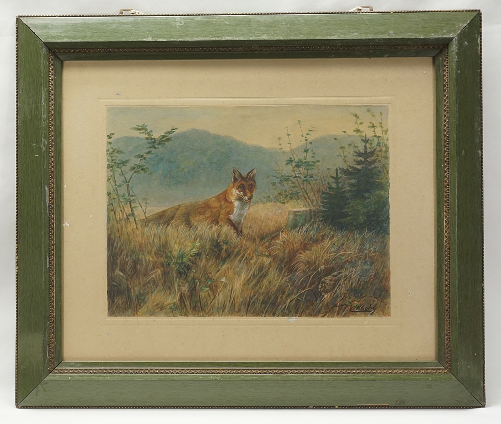 C. Köchy, Fox on the hunt - Image 2 of 4