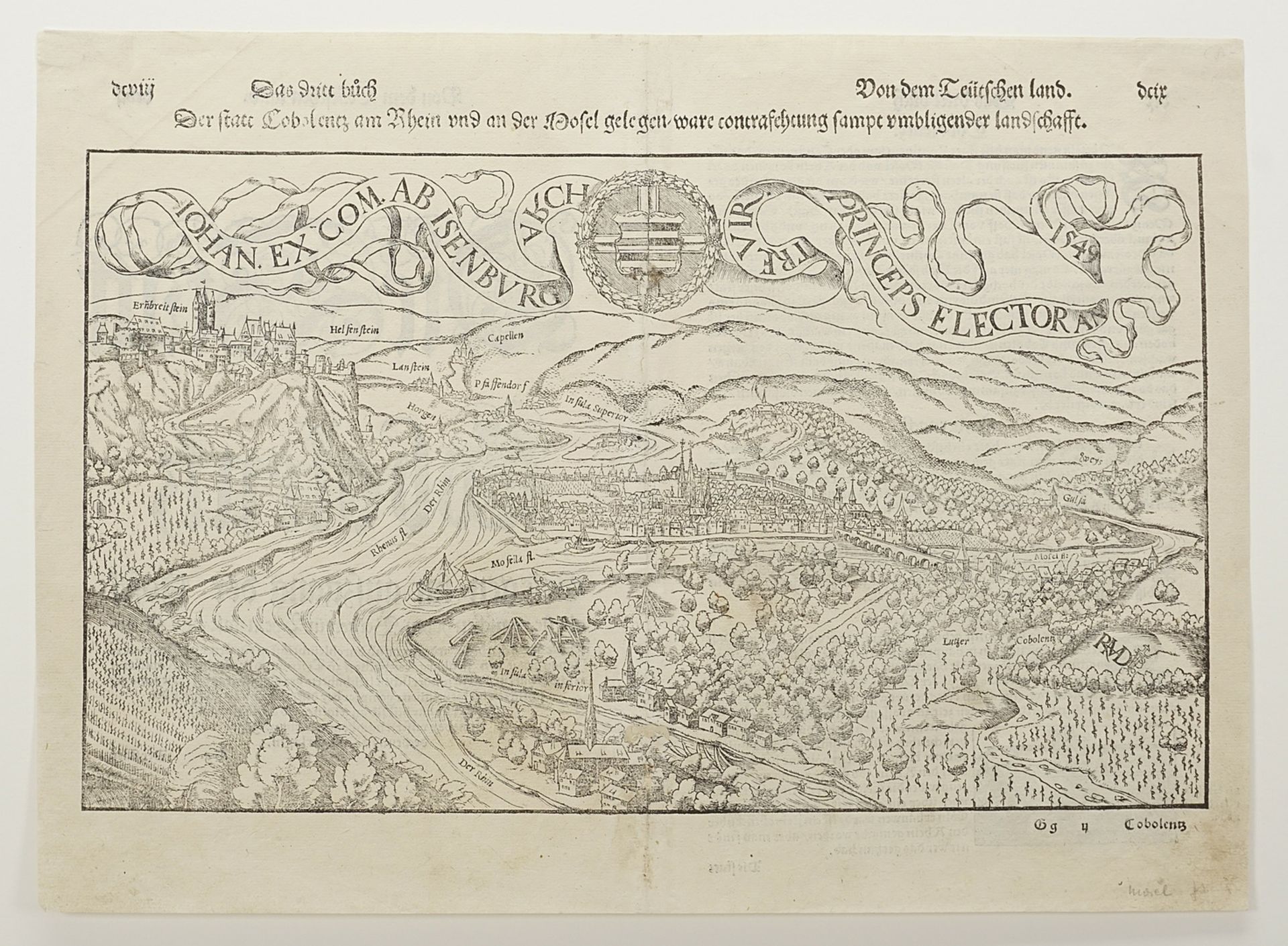 Sebastian Münster (1488-1552), Koblenz and surroundings - Image 3 of 4