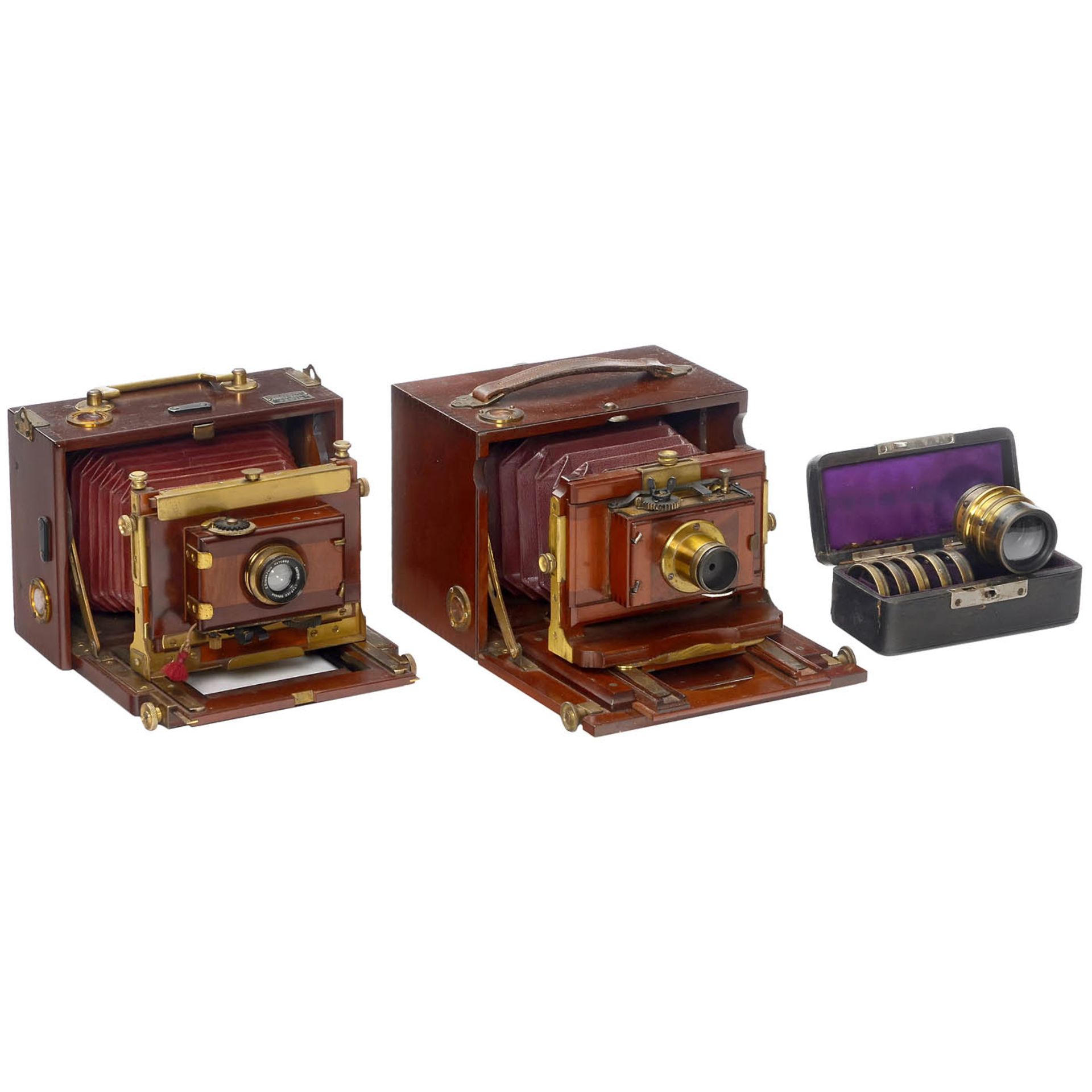 2 Early Folding Cameras and a Lens Set