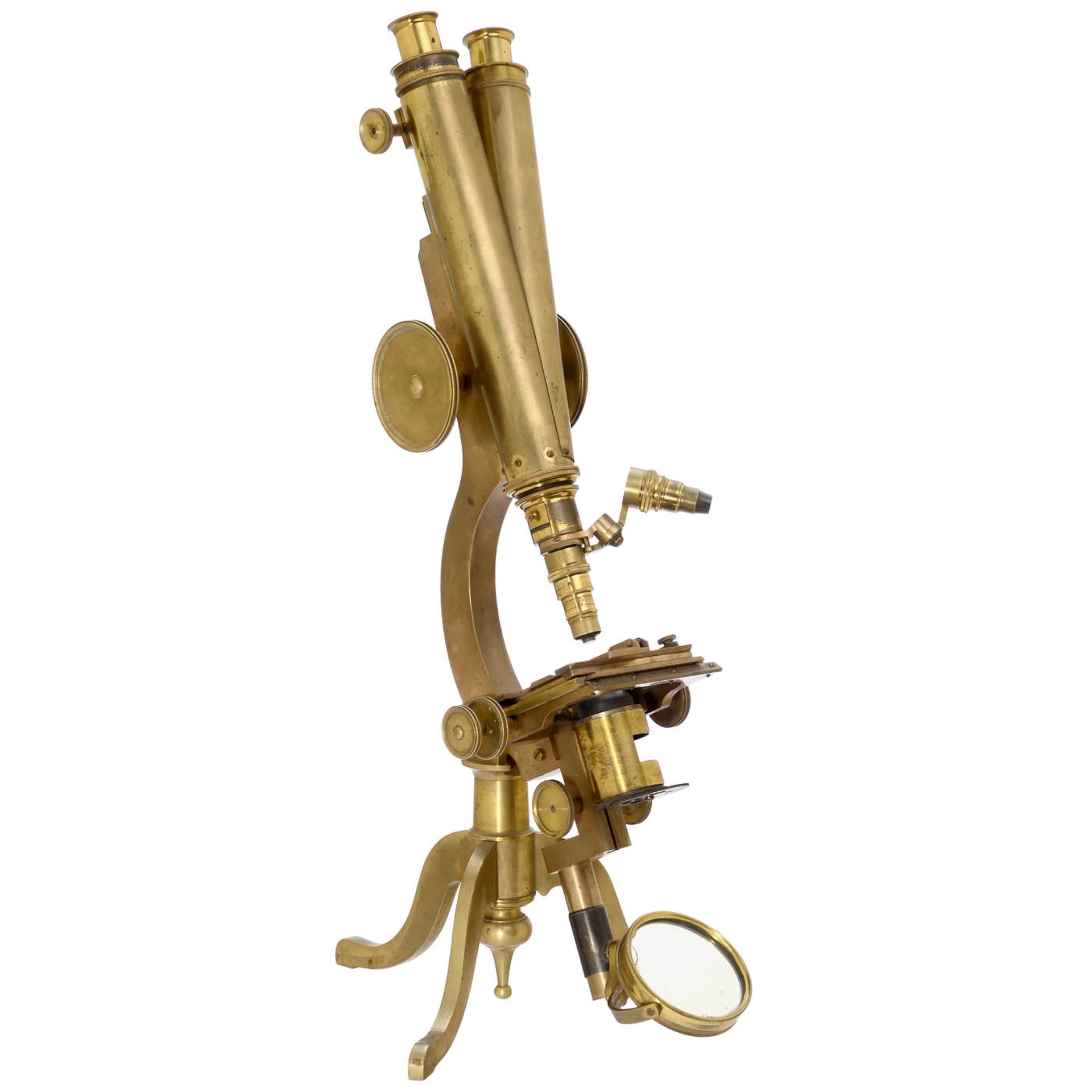 Large English Binocular Microscope, c. 1860 - Bild 2 aus 4