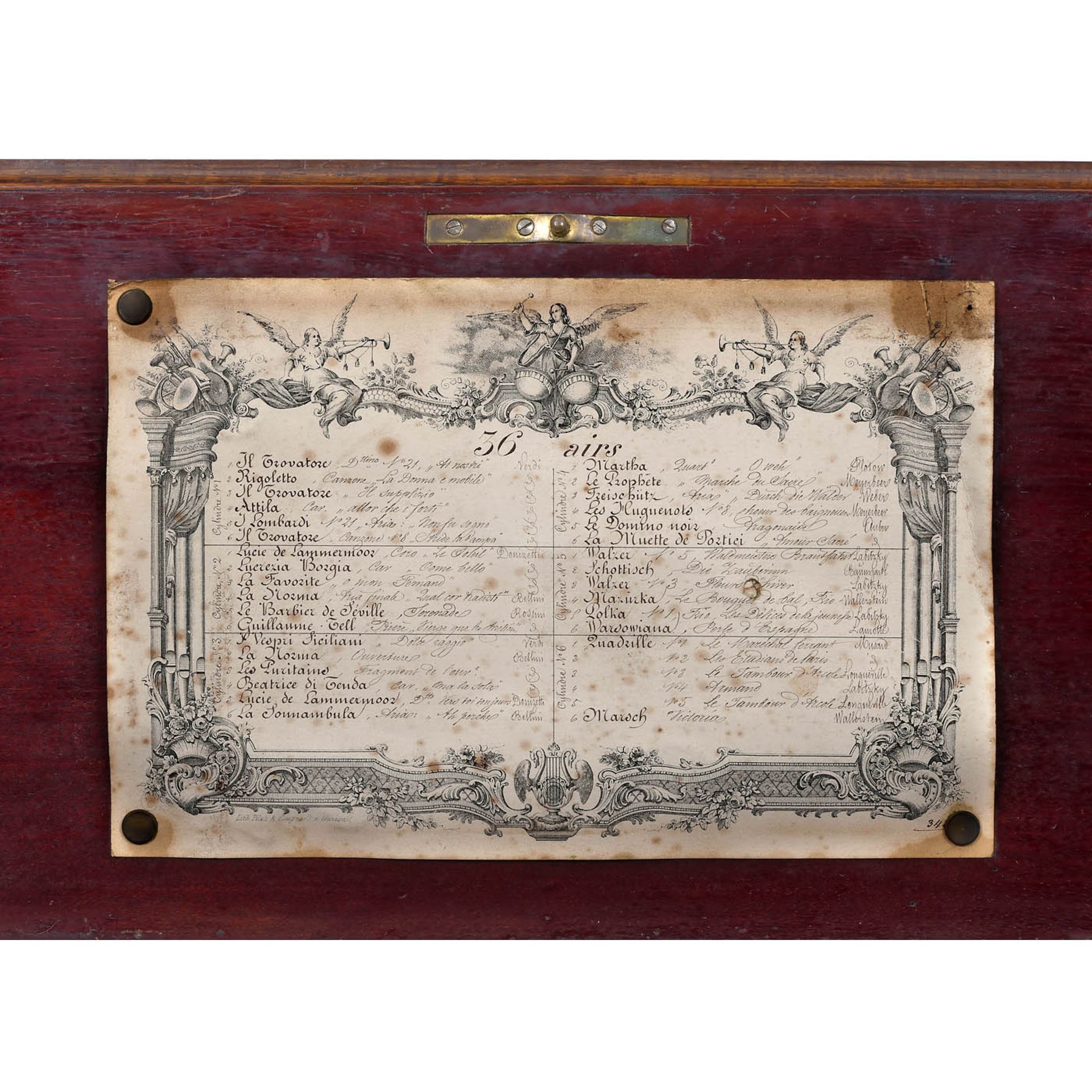 Rare Interchangeable Musical Box by Ducommun-Girod, c. 1870 - Bild 6 aus 7