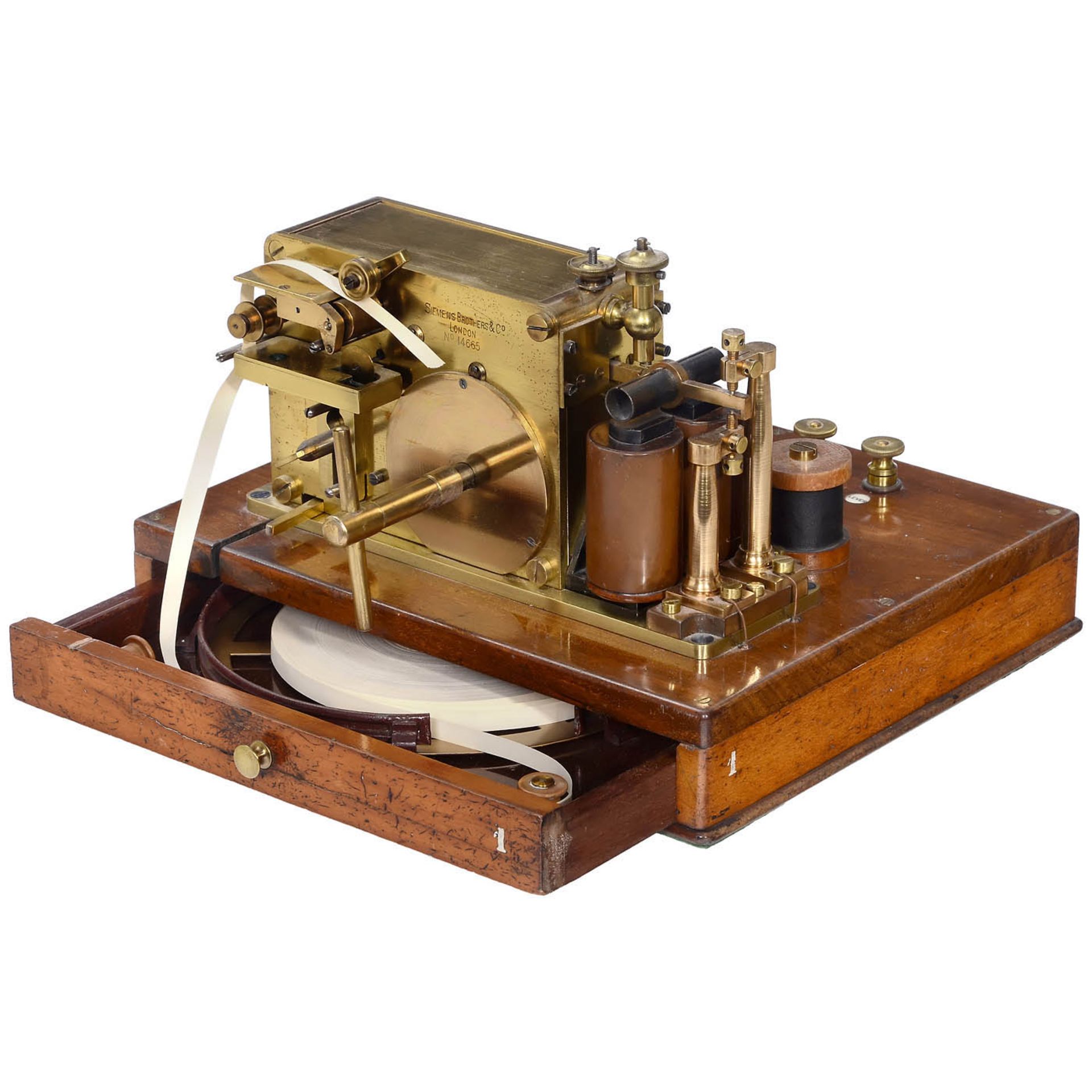 Morse Telegraph Recorder by Siemens Brothers & Co, London c. 1870 - Image 2 of 2