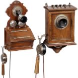 2 German Wall Telephones