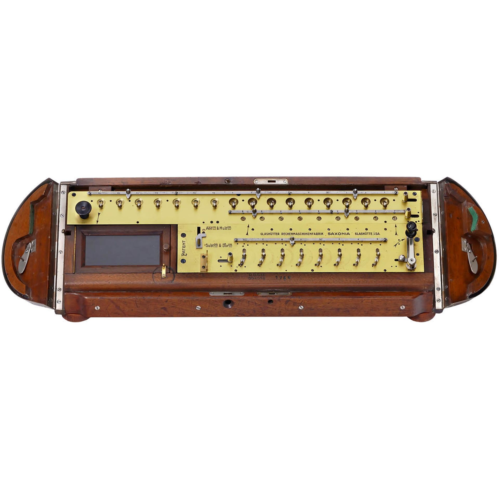 Rare Saxonia (Rolltop) Calculating Machine, 1910 - Image 4 of 5