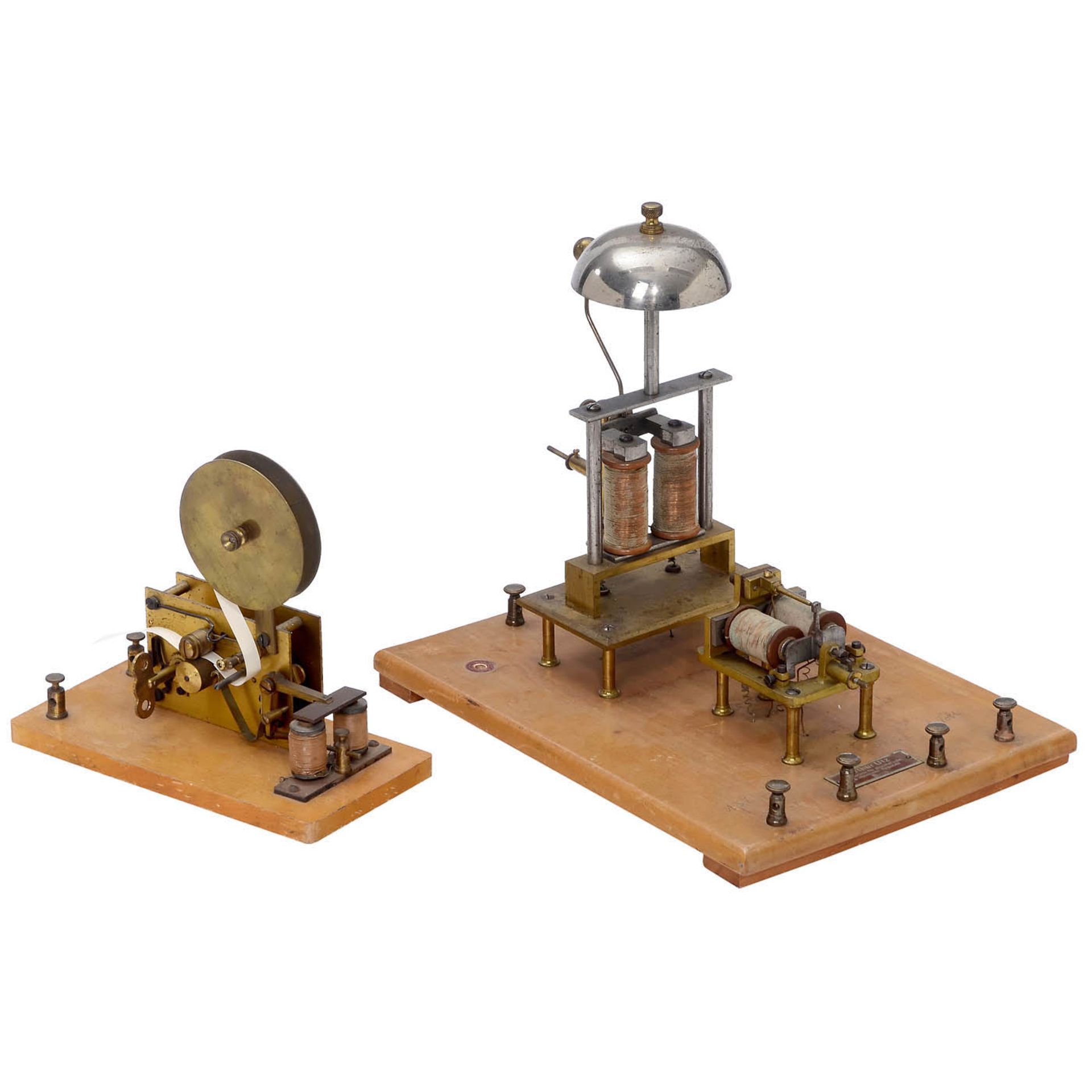 2 Demonstration Models: Telegraph and Telephone, c. 1920 - Bild 2 aus 2