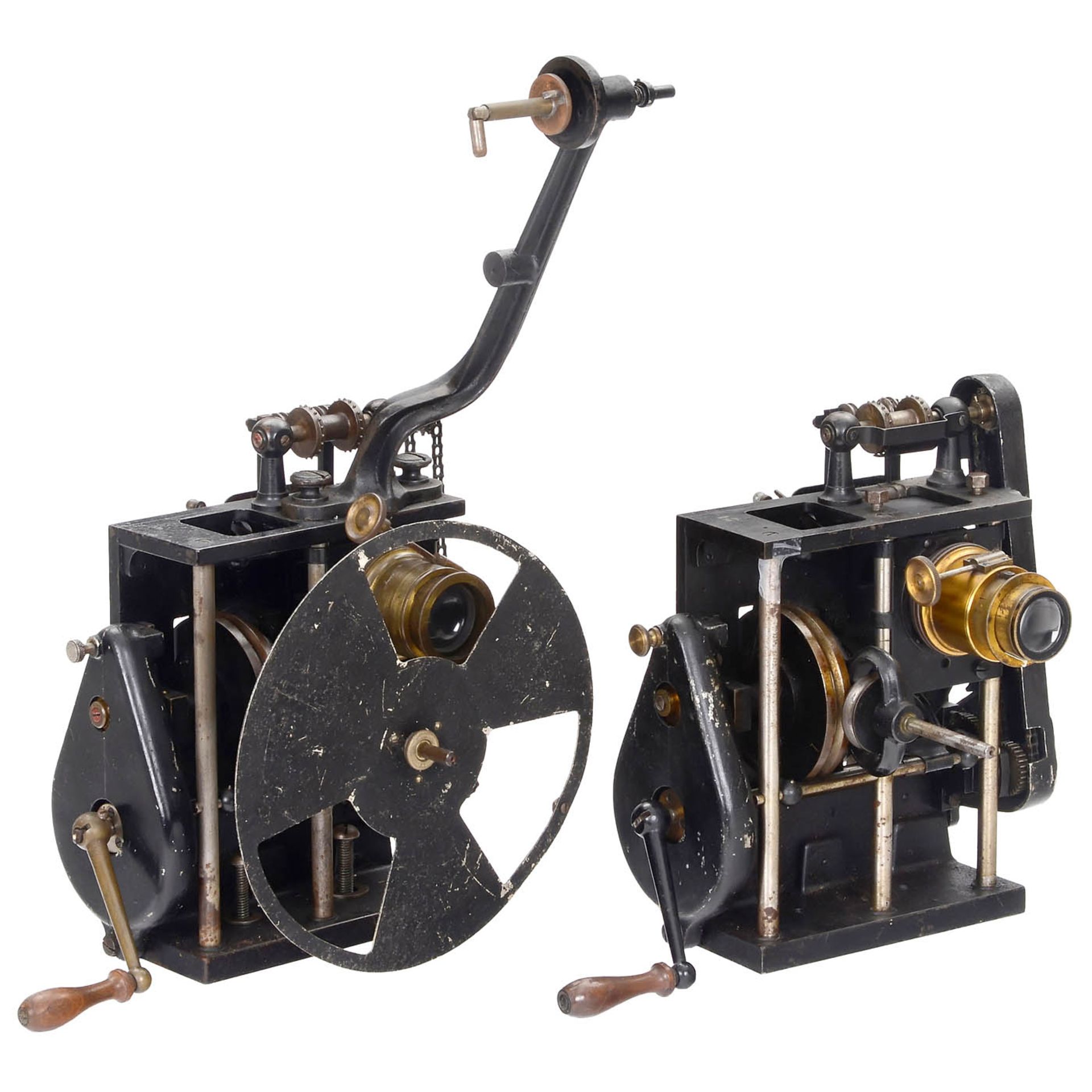 2 Pathé Film Projection Heads, c. 1914