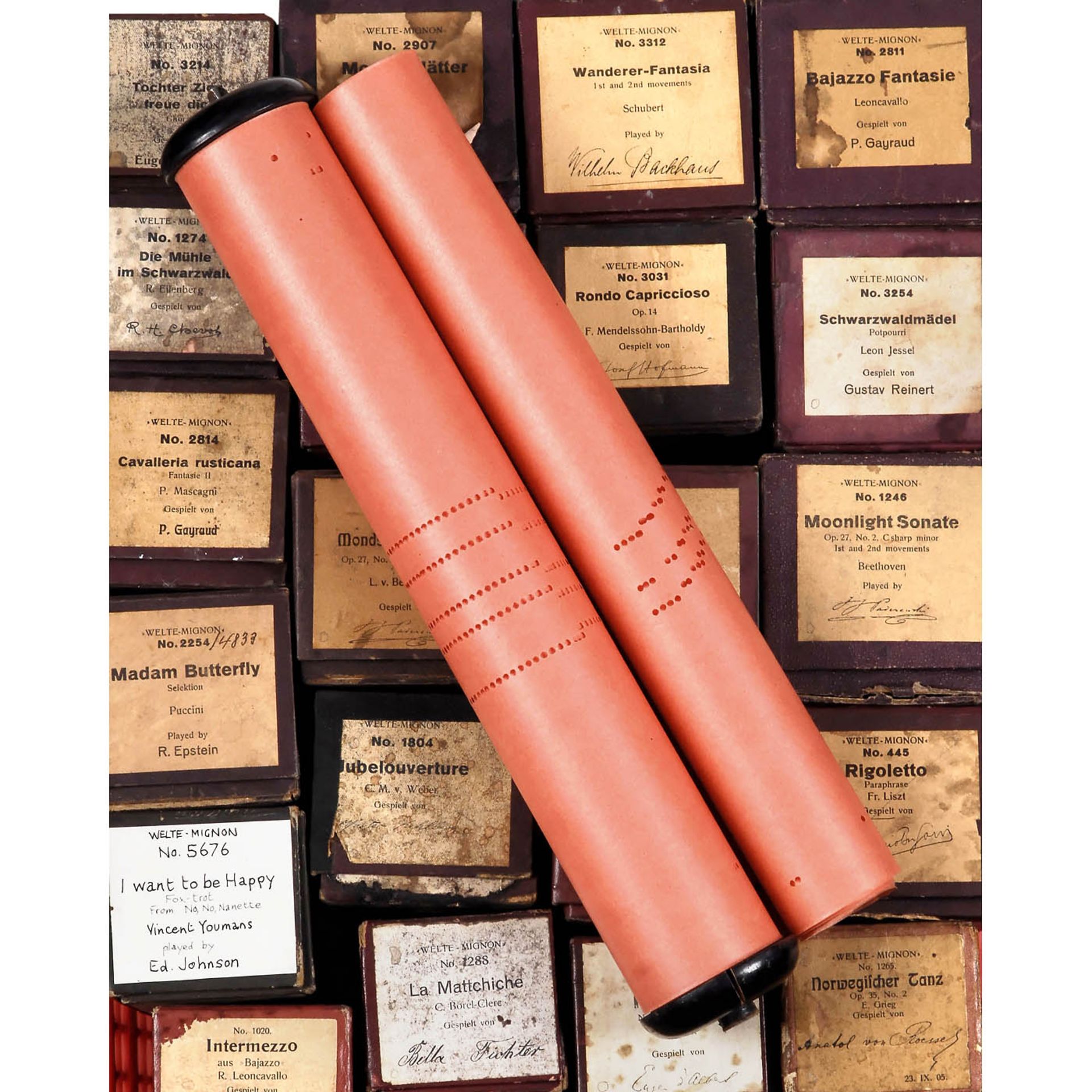 44 Welte-Mignon Reproducing Piano Rolls (Red), 1905 onwards - Bild 3 aus 4