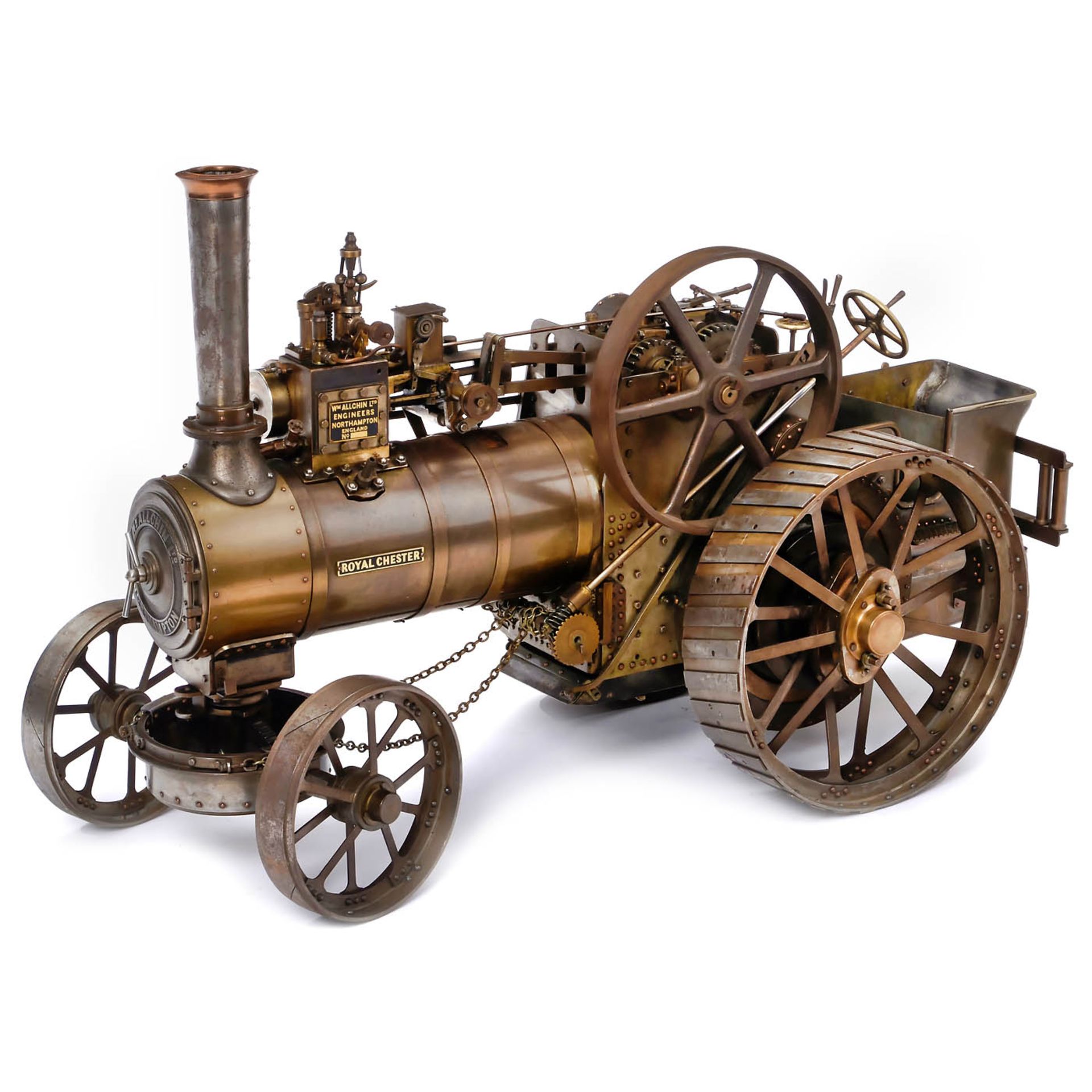 1 1/2-Inch Scale Live-Steam Model of a Traction Engine by Allchin, c. 1975