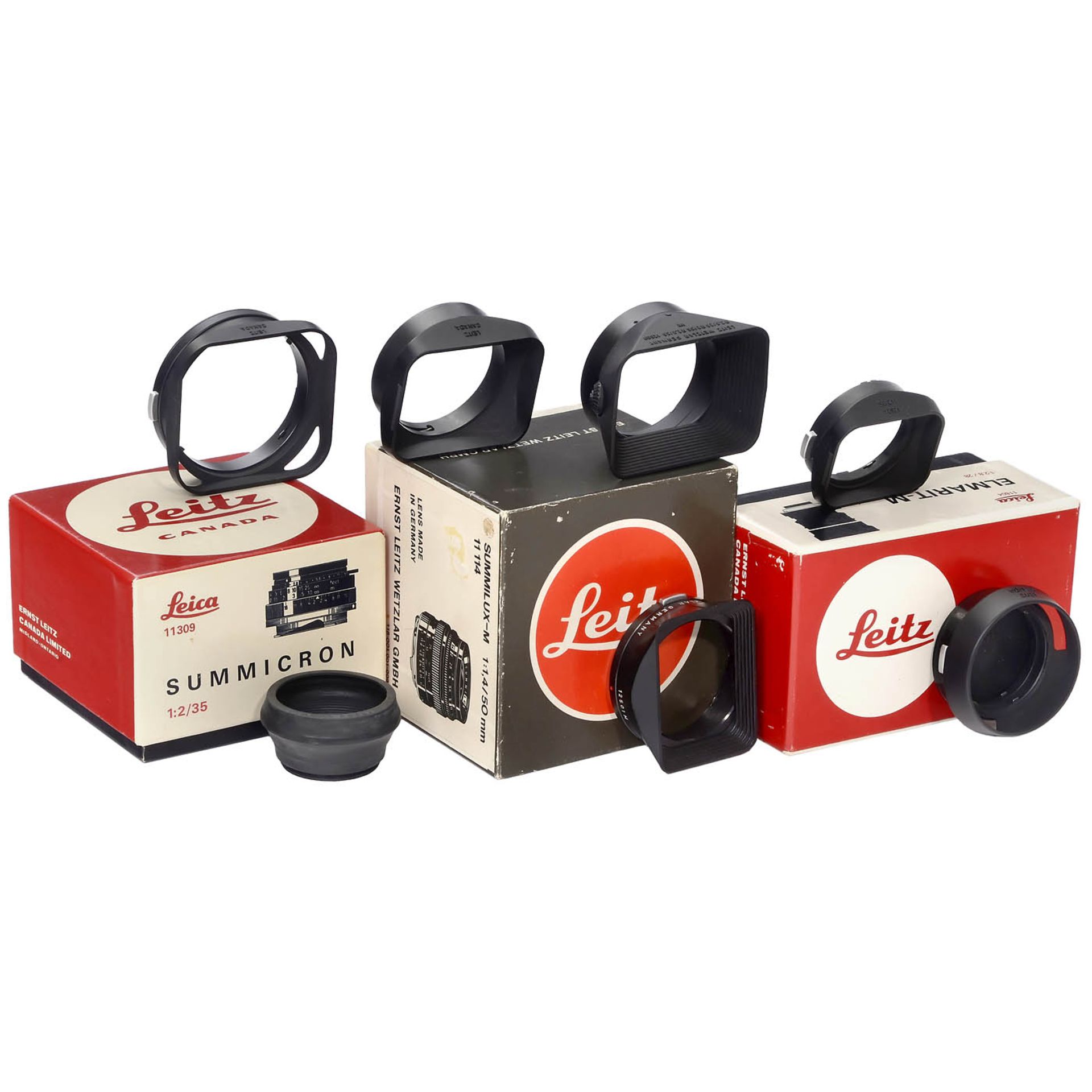 7 Leica Lens Hoods and Boxes - Image 2 of 2