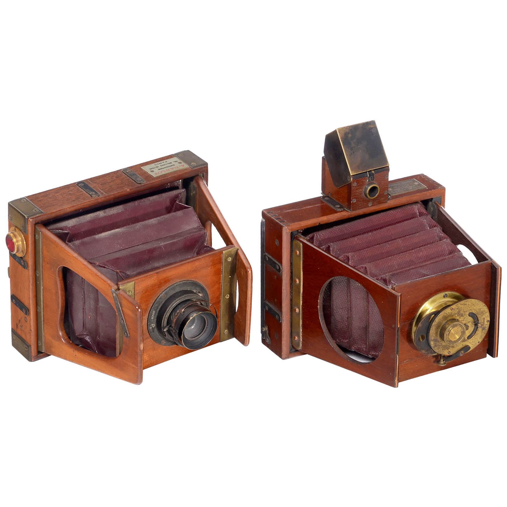 2 "Chambres à Jouer" or "Eclipse" Cameras, c. 1890