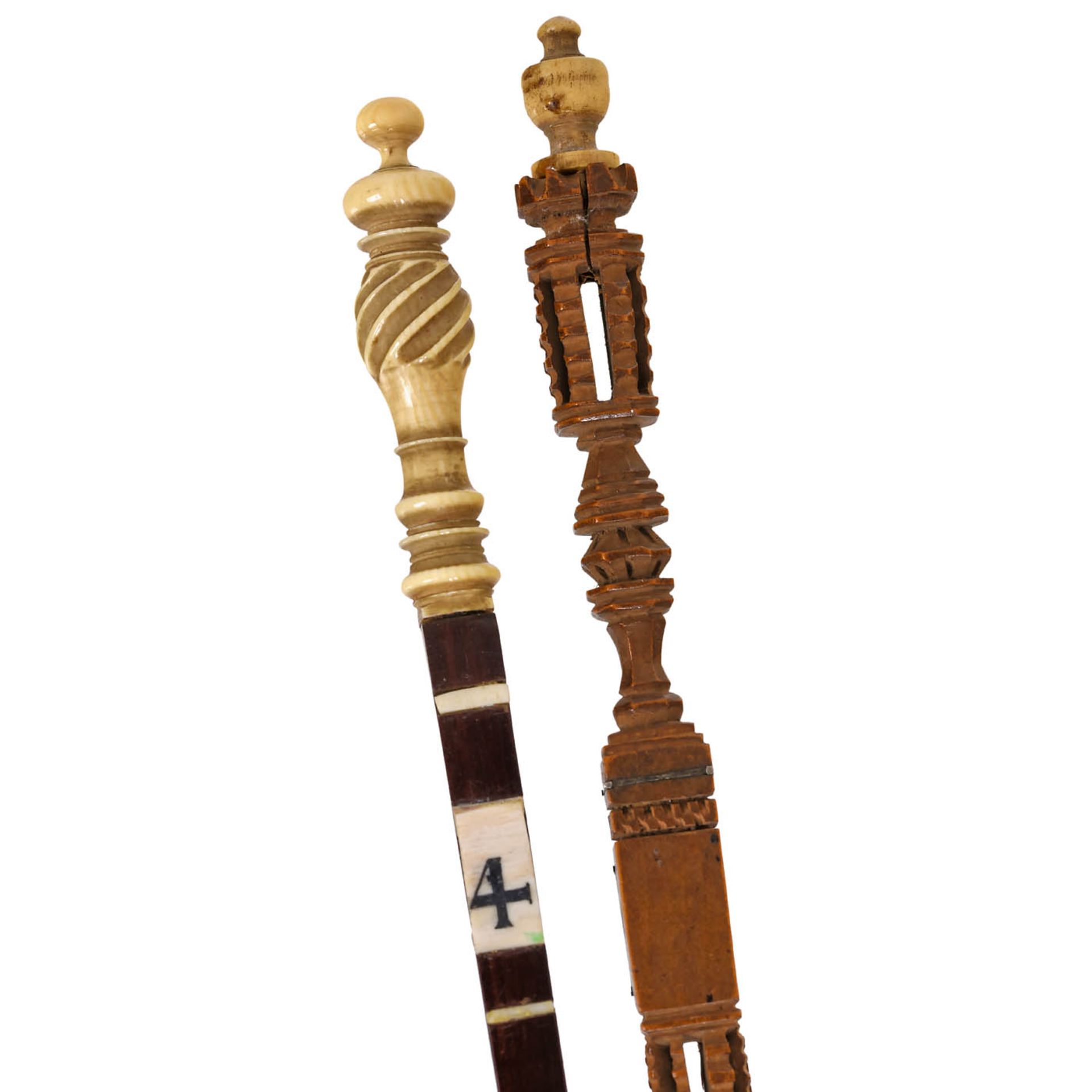 2 Historical German Measuring Sticks, 17th Century - Bild 2 aus 2