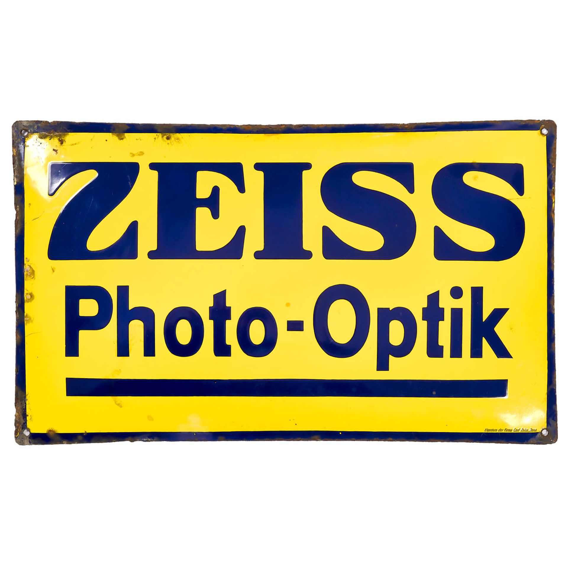 2 Zeiss and Schleussner Enamel Advertising Signs - Bild 2 aus 3