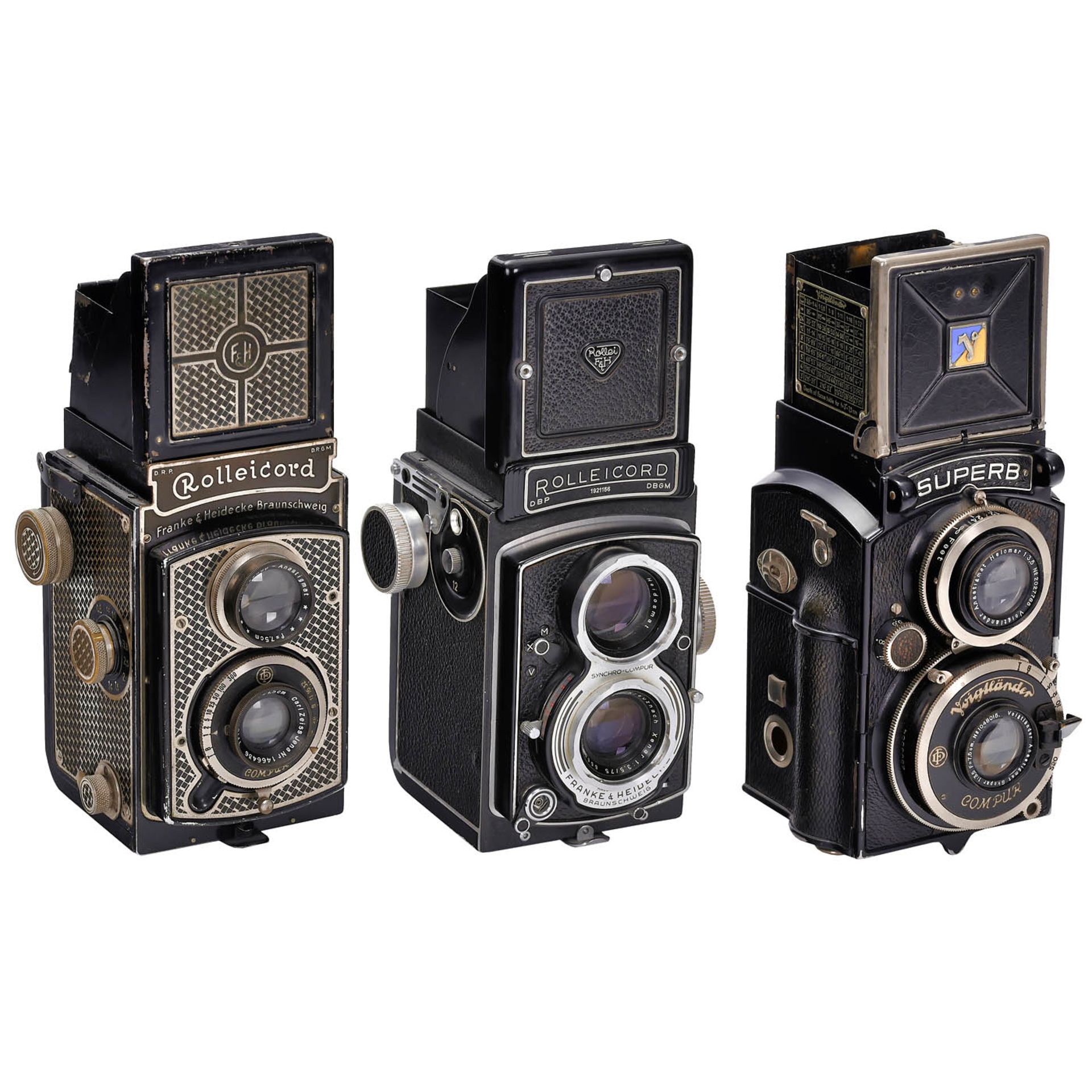 3 German TLR 6 x 6 Cameras