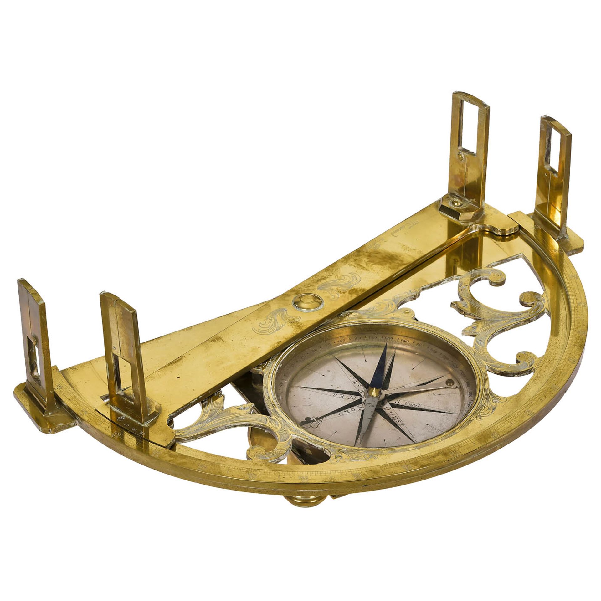 Large French Graphometer by Lennel, c. 1780