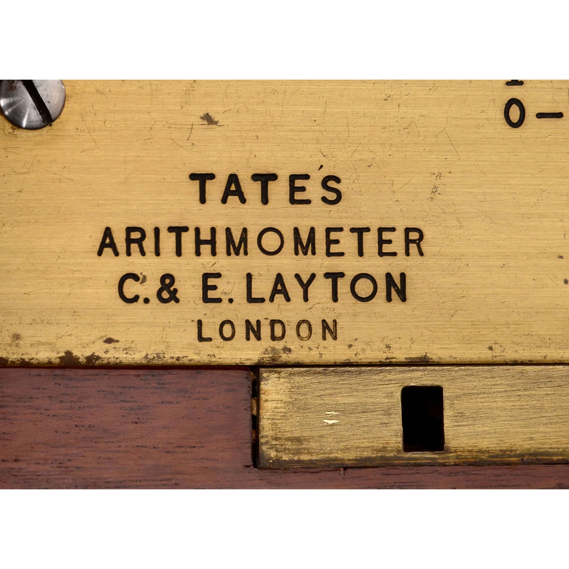 Rare Tate's Arithmometer, c. 1900 - Bild 3 aus 3