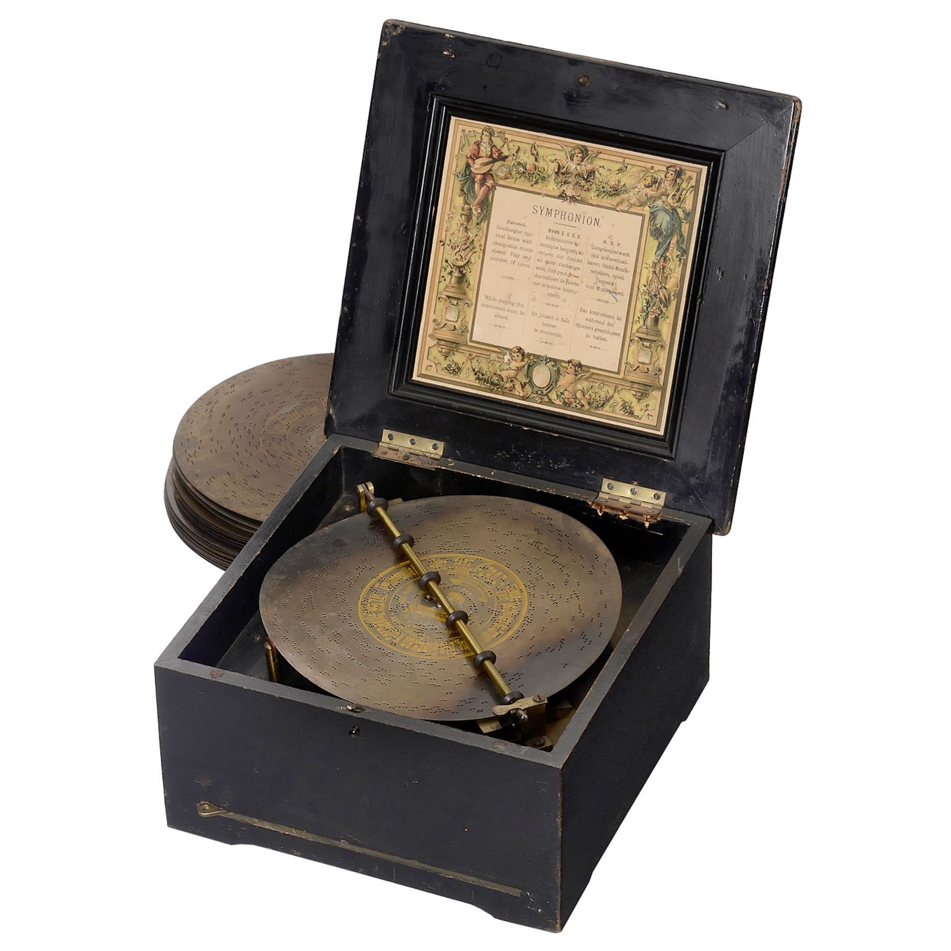 3 Disc Musical Box, c. 1900 - Image 4 of 7