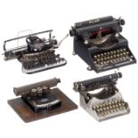 4 Small Typewriters