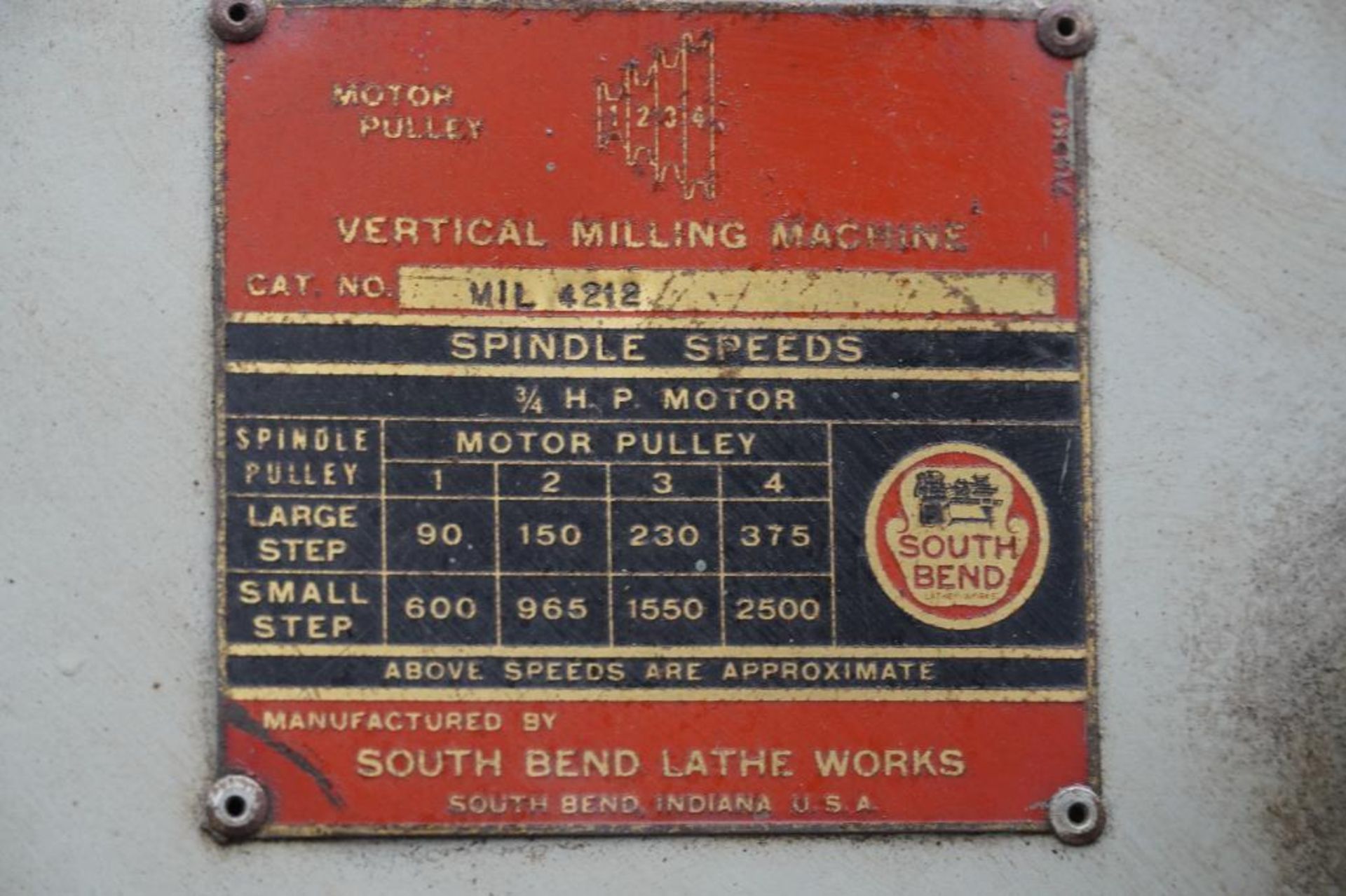 South Bend Vertical Milling Machine - Image 6 of 15