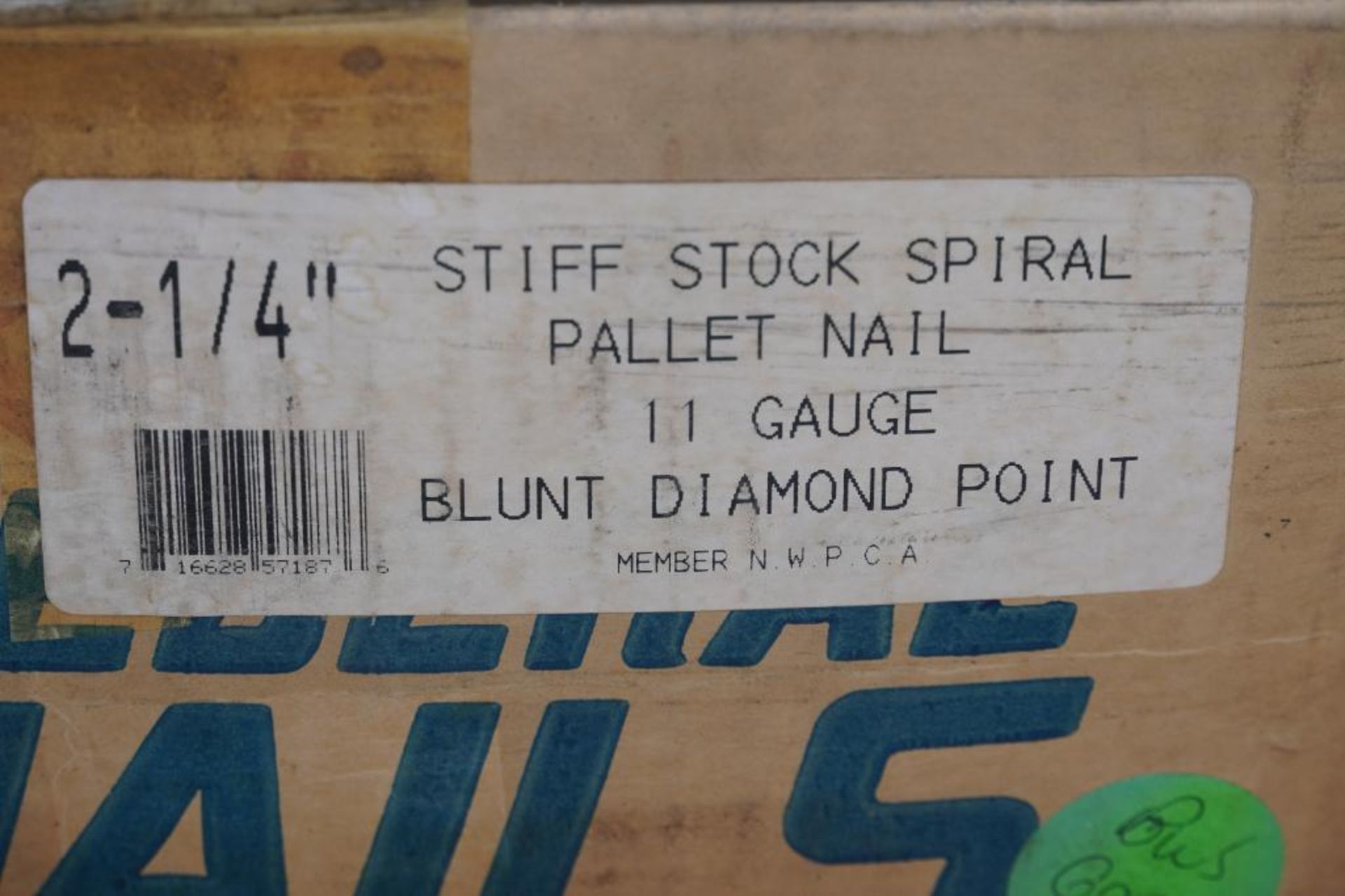 19, 50# Boxes of 2 1/4" Stiff Stock Spiral Pallet Nails, 11 Guage - Image 5 of 5