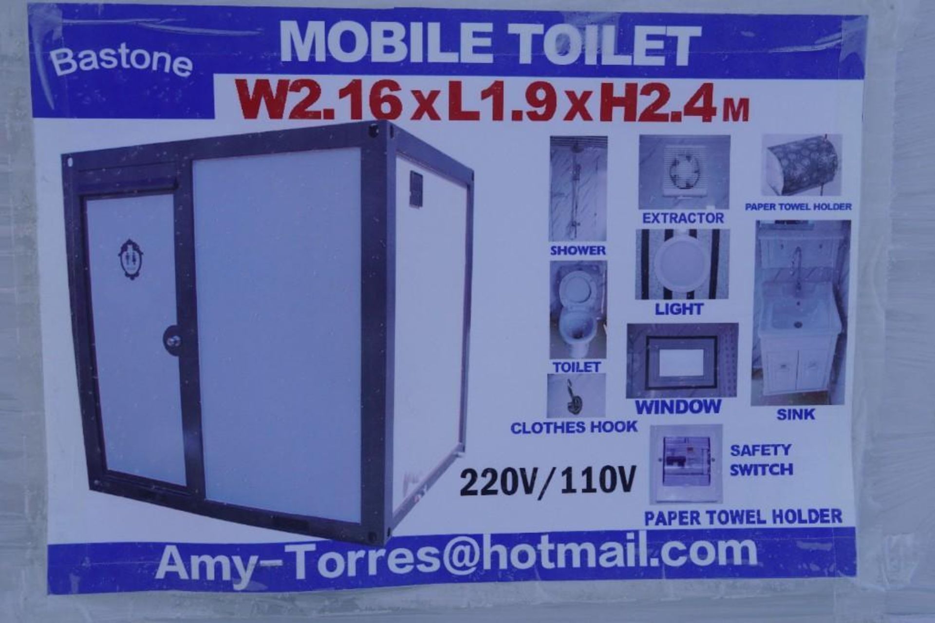 New Bastone Portable Private Restroom/Shower* - Image 9 of 16