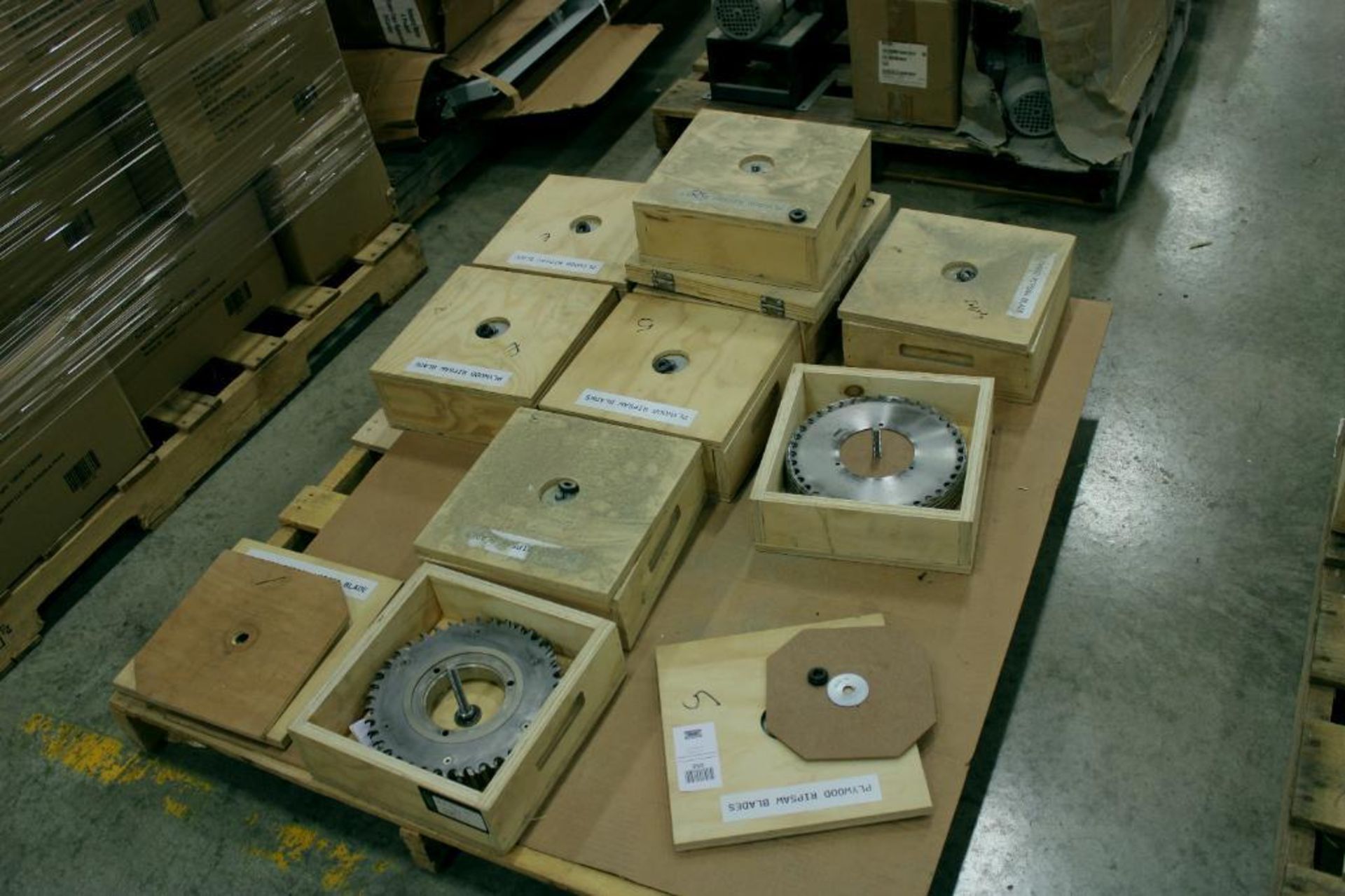 Pallet of Rip Saw blades