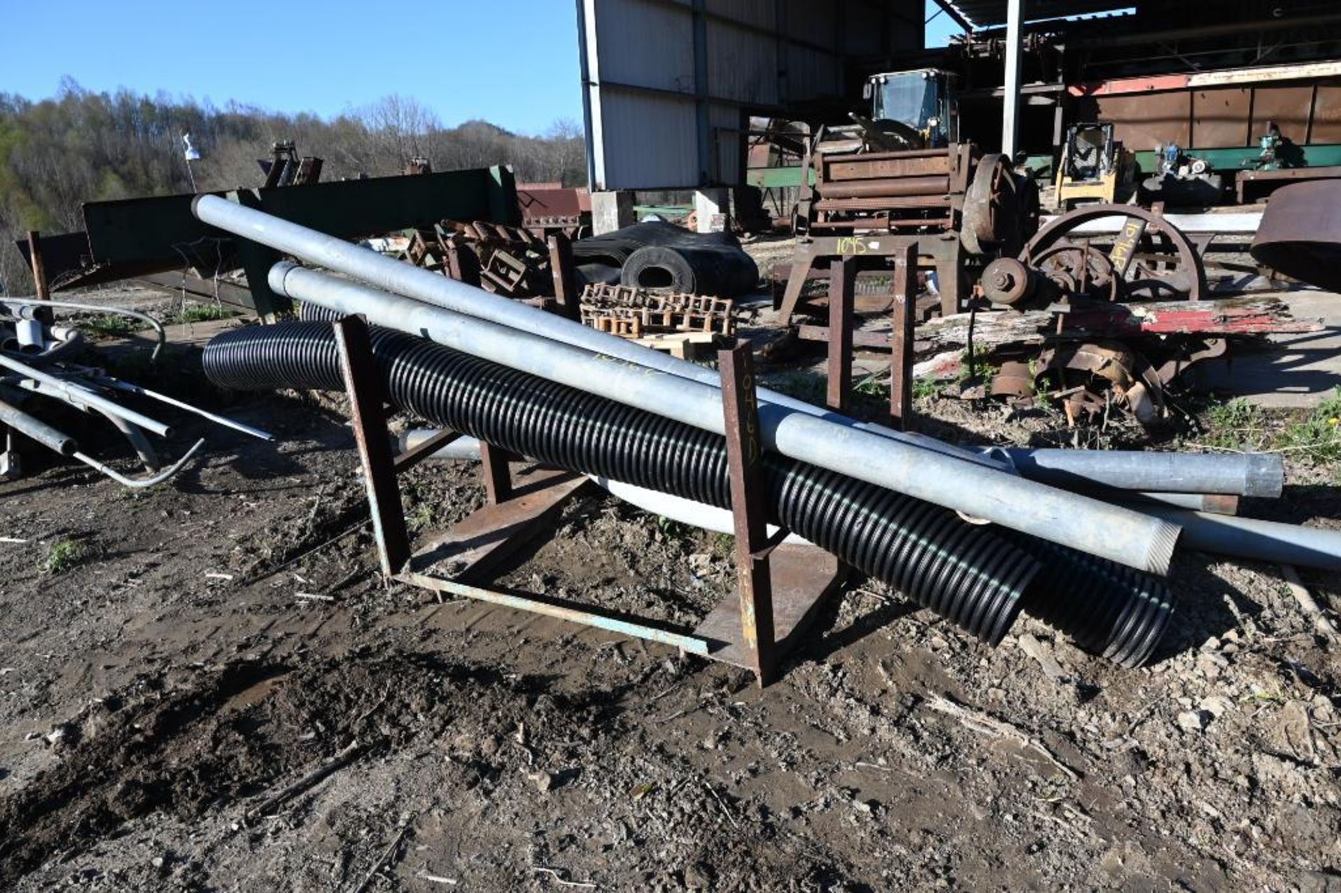 Lumber Rack with Conduit and Drain Tile