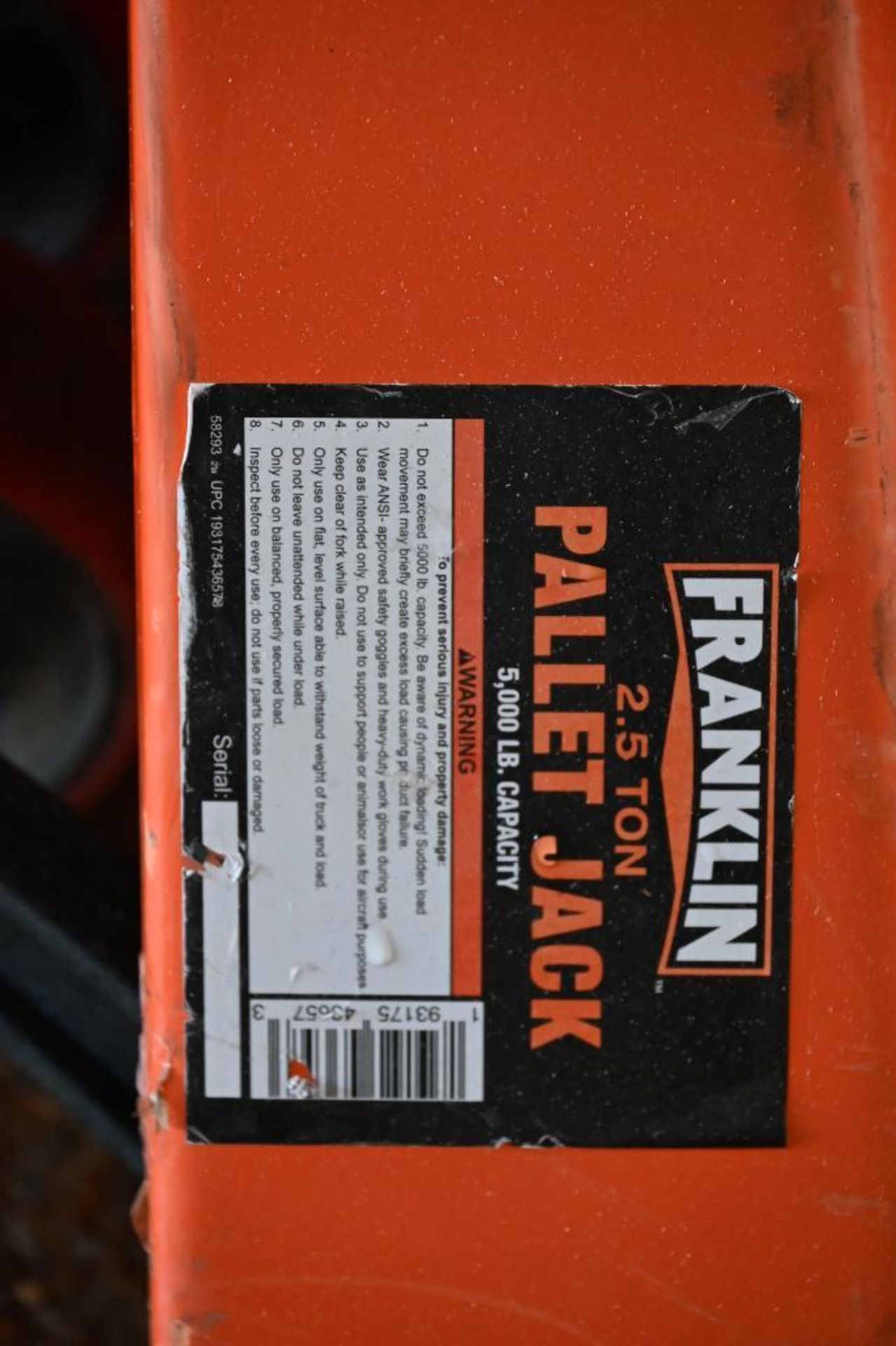 Franklin Pallet Jack - Image 6 of 6
