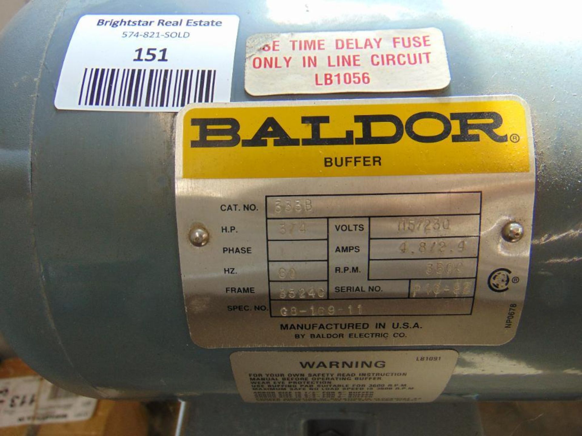 Baldor Pedestal Grinder - Image 2 of 2