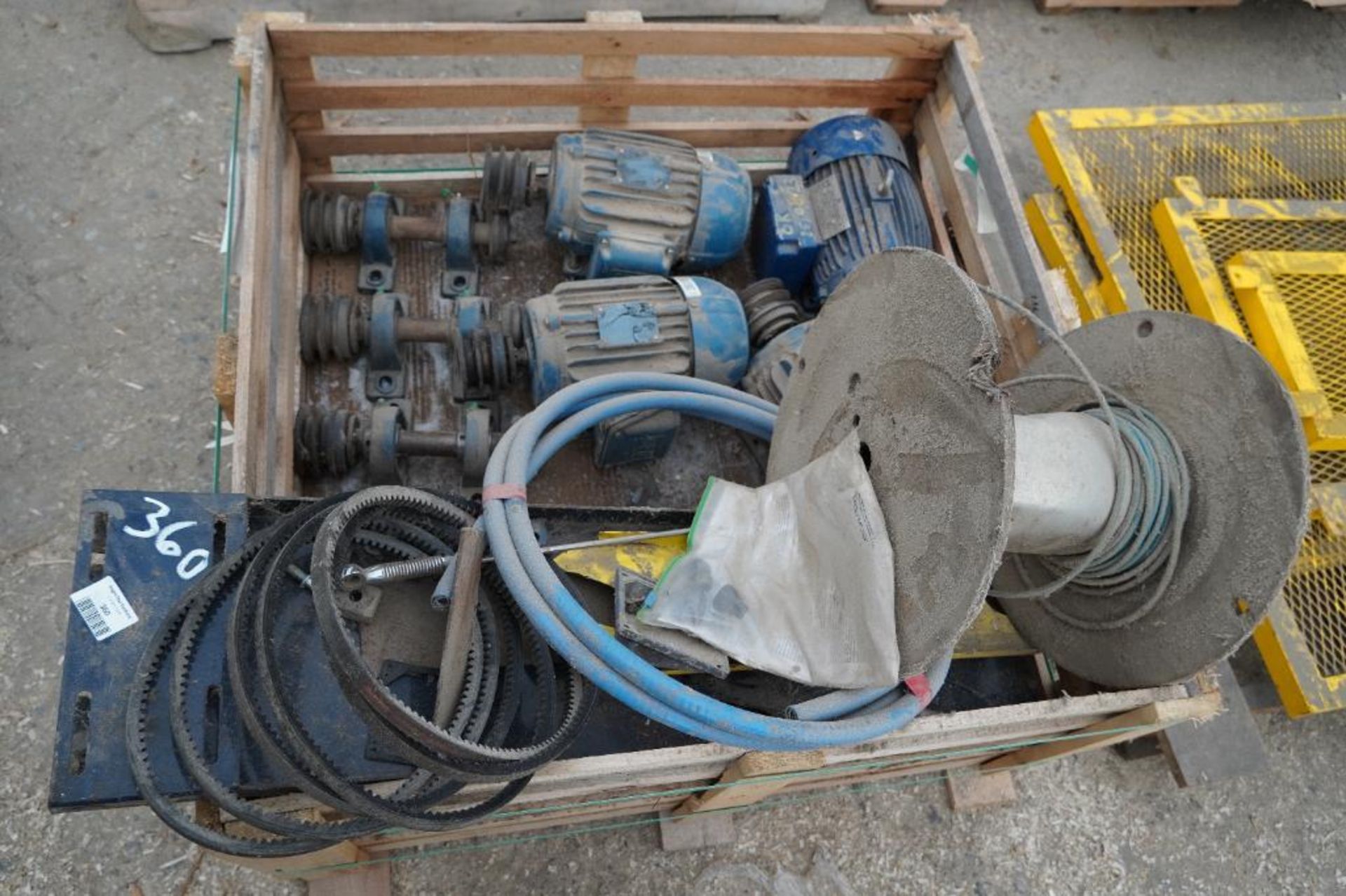 Pallet of Motors and Belts