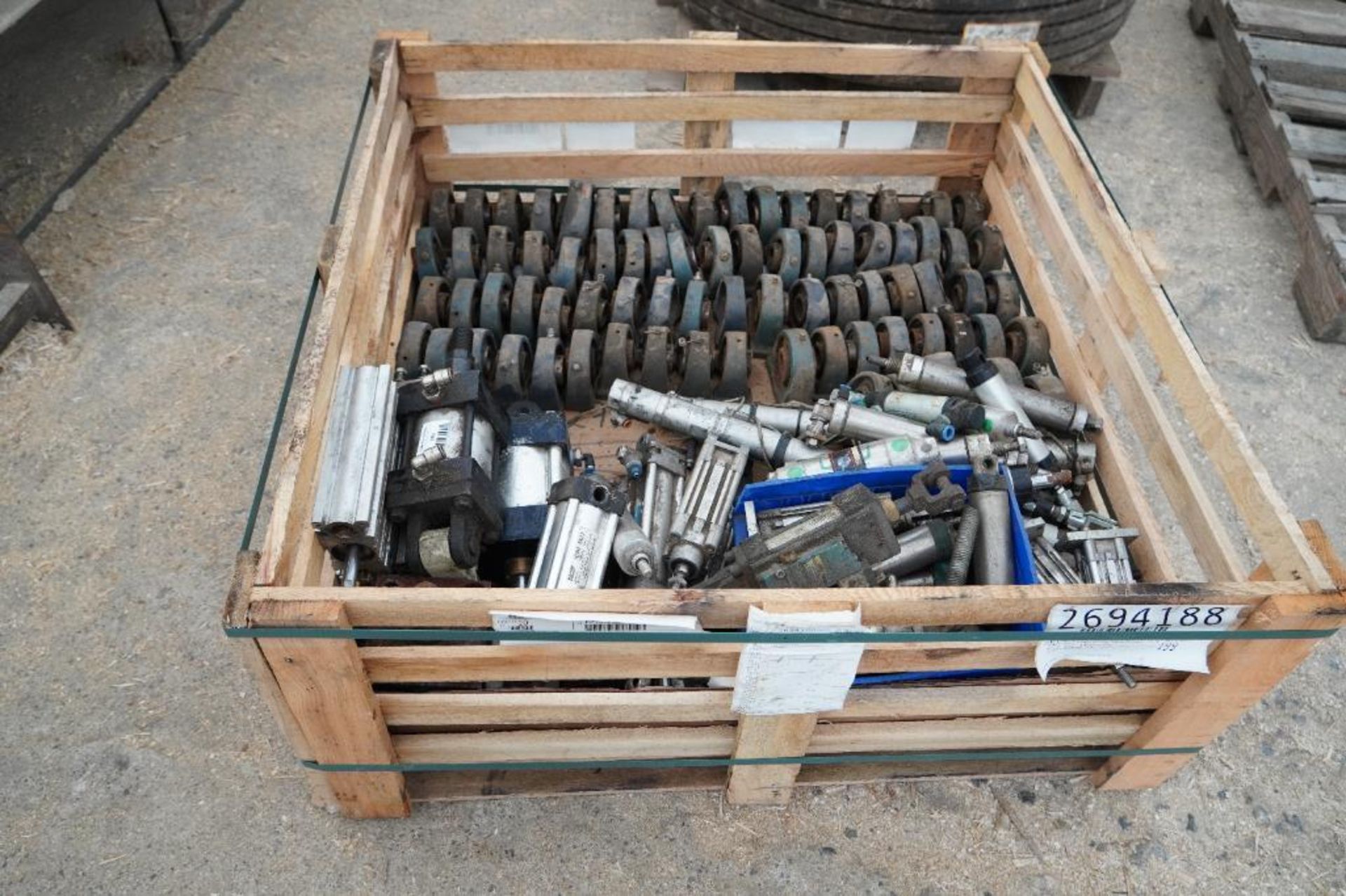 Pallet of Cylinders and Bull Bearings