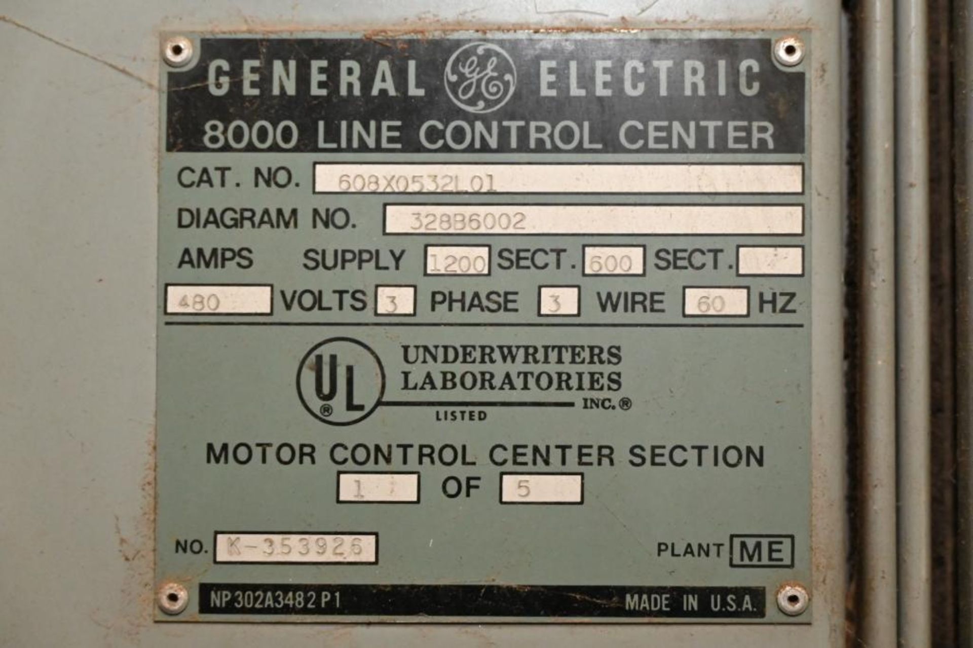 General Electric 8000 Distribution Panel - Image 12 of 13