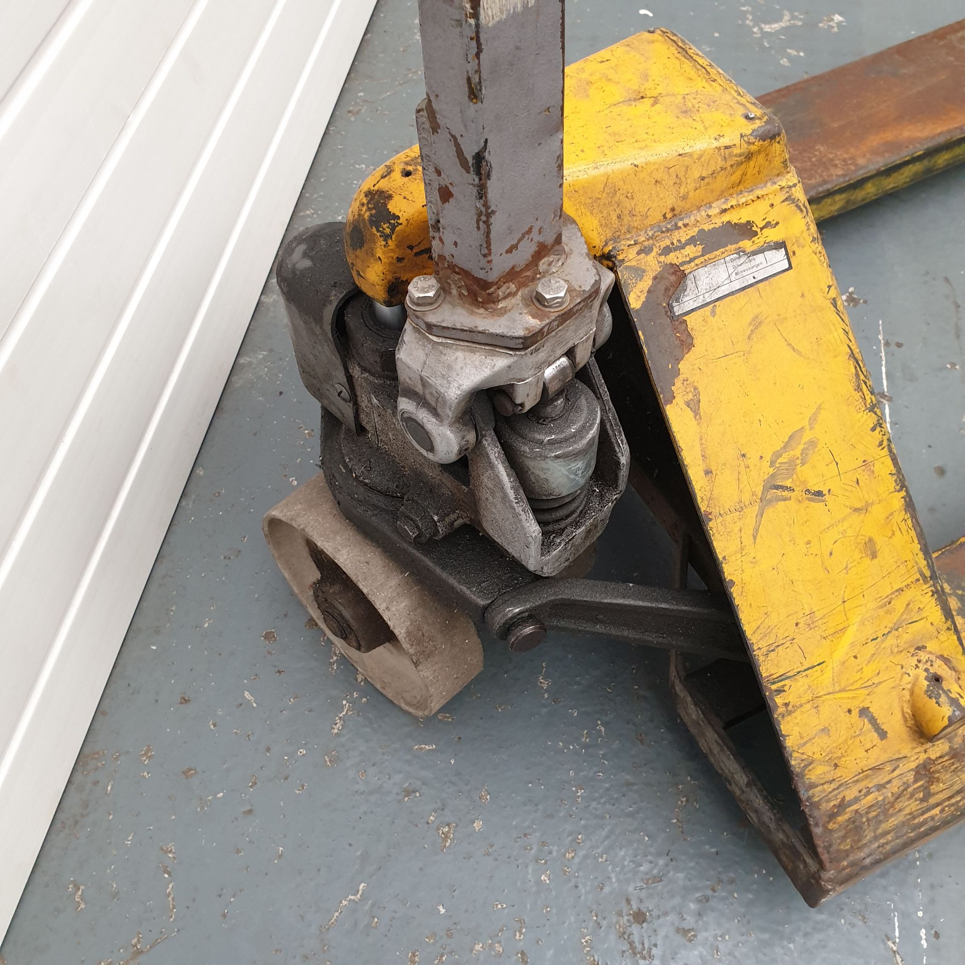 Wide Pallet Truck Between Forks 14". Total Width 27". Total Length of Forks 39 1/2". - Image 4 of 5