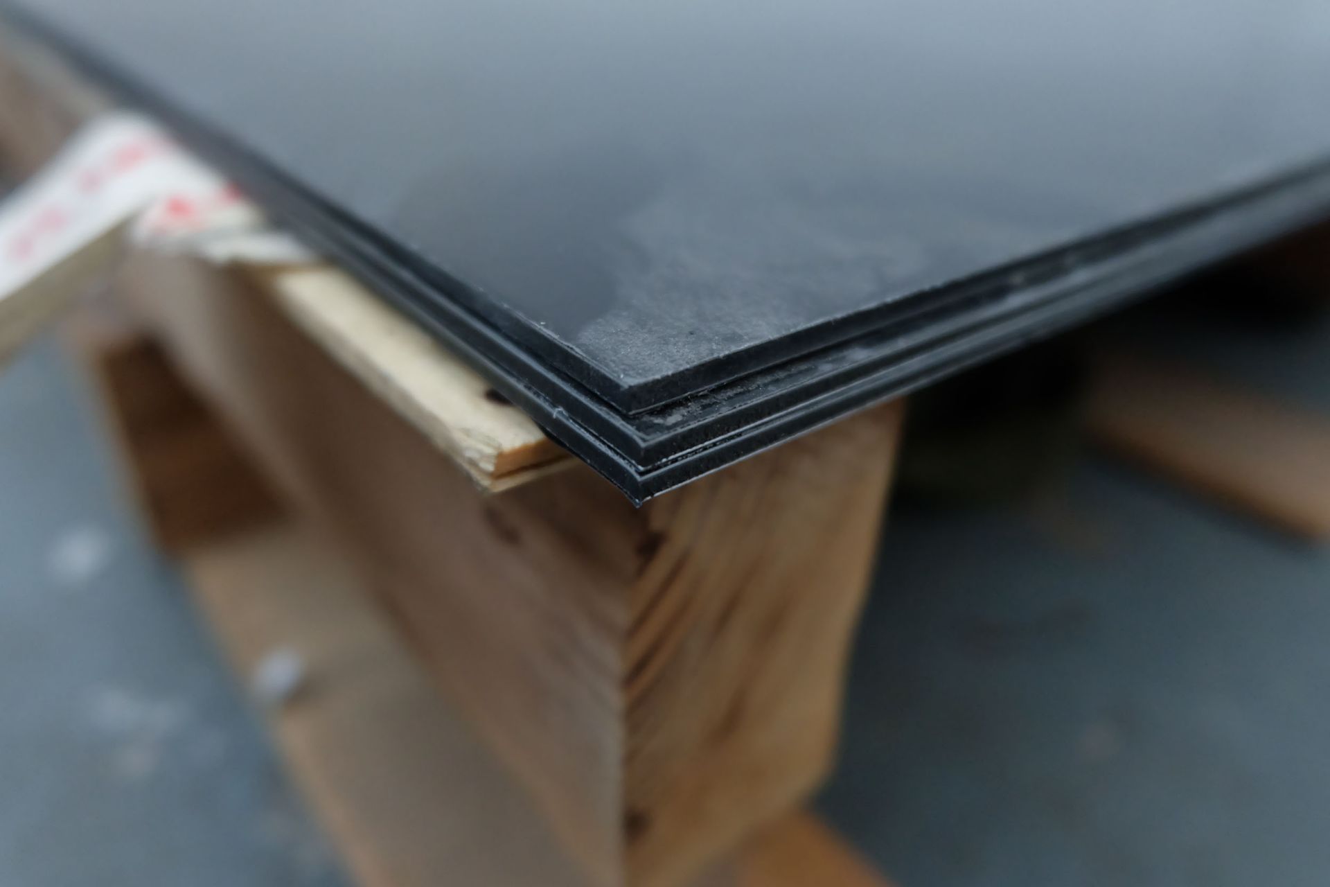 2 1/2 Sheets of Black Composite Acrylic. Size: 8' x 4' & 4' x 4'. Thickness 1/8" (0.125"). - Image 3 of 3