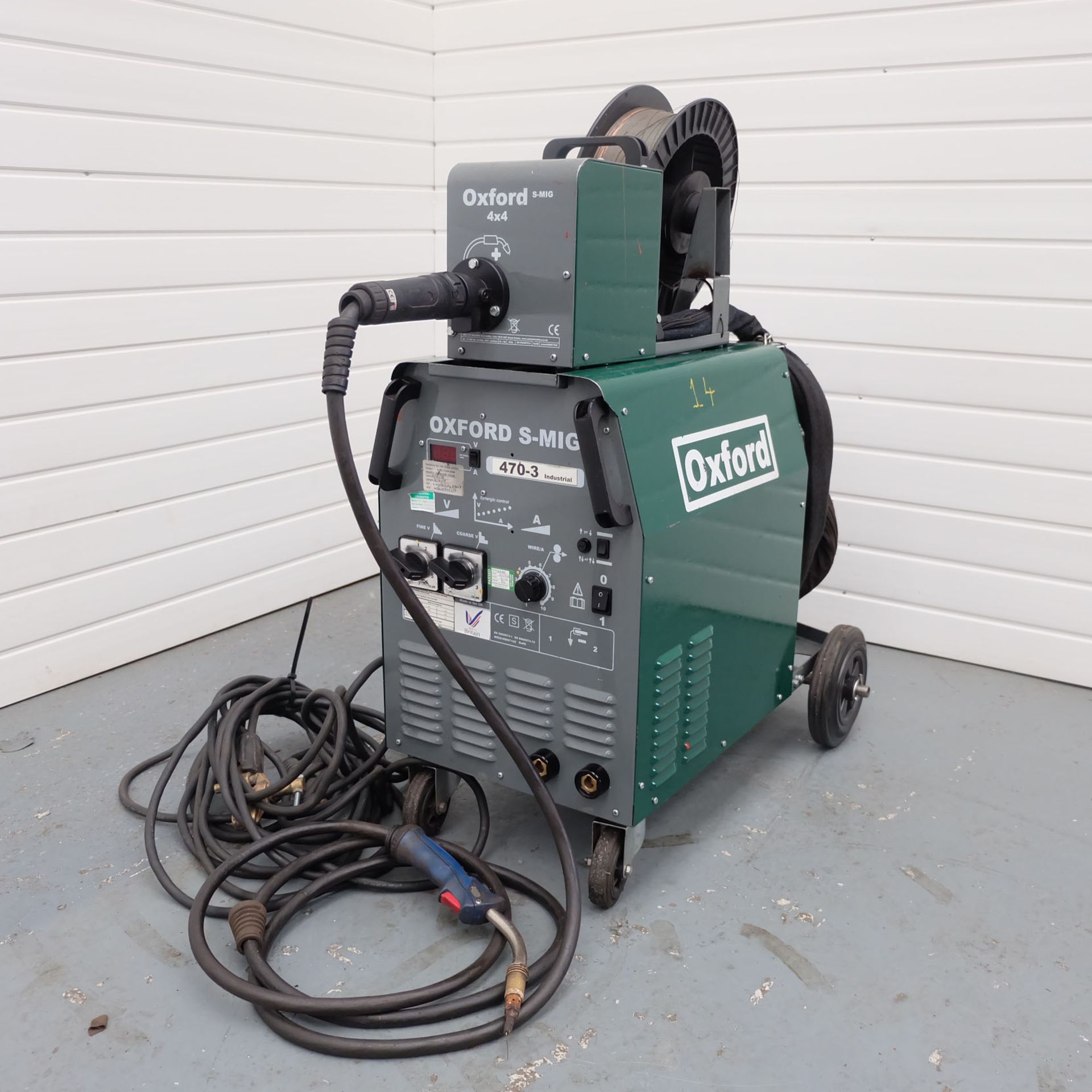 Oxford S-Mig Type 470-3 Industrial Mig Welder With Separate Wire Feed.
