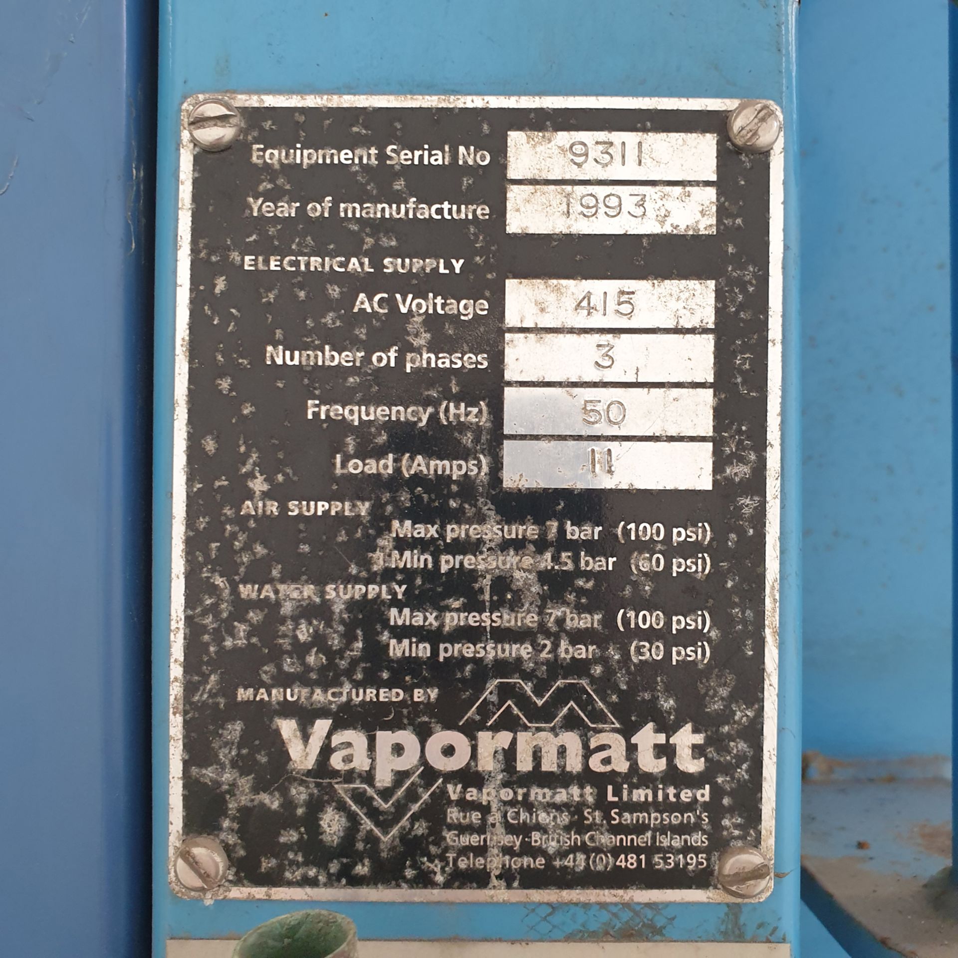 Vapormatt Vapormaster 1212. Barrel Cleaning Wet Blasting Machine. Rotary & Manual Table Facility. - Image 8 of 16