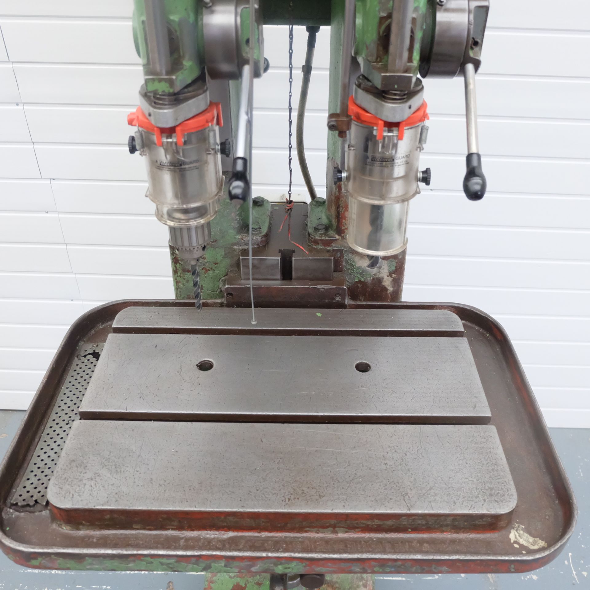 Pollard Corona 130 A/2 Gear Change Head Two Spindle Pedestal Drill. - Image 9 of 12