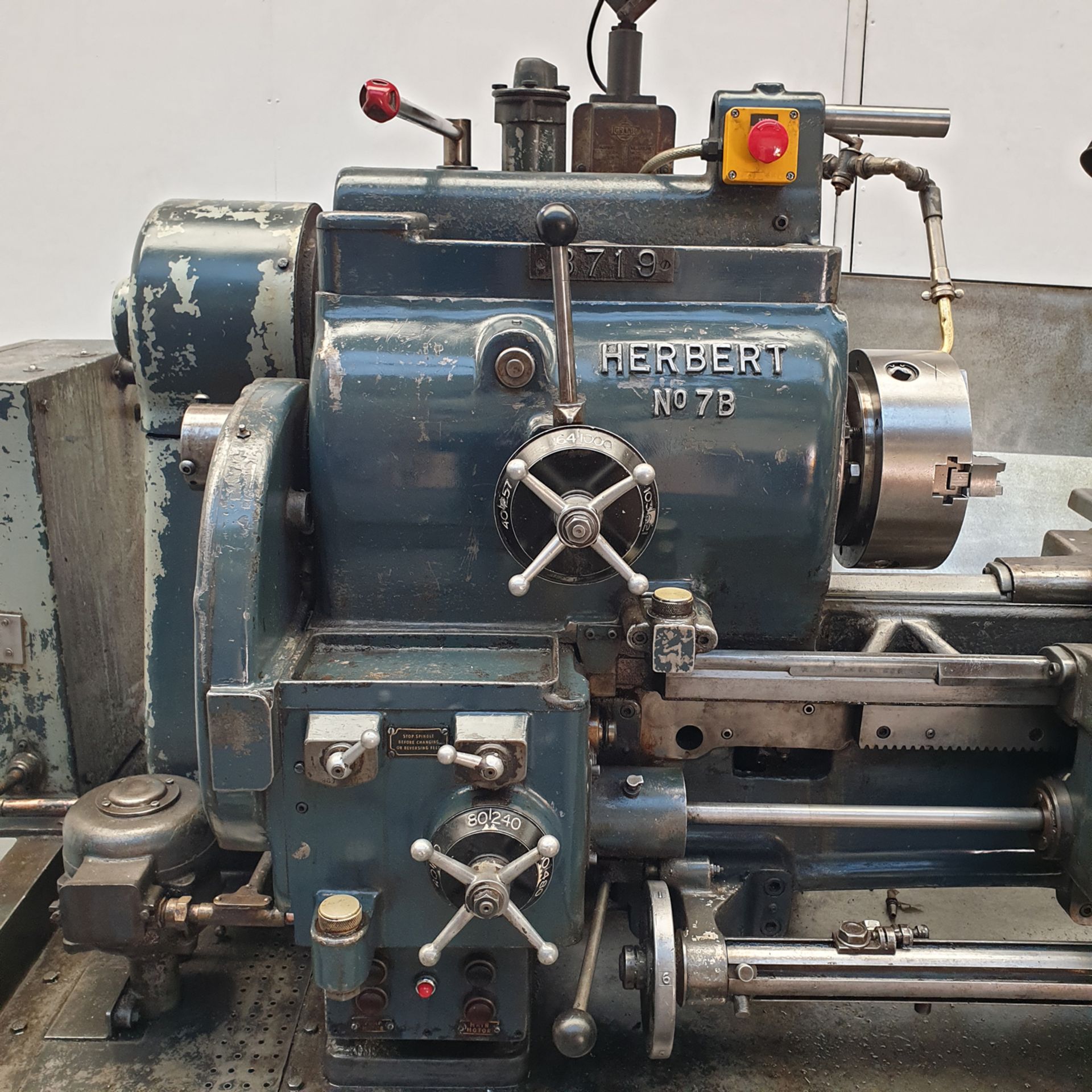 Herbert No. 7B Combination Turret Lathe. Swing Over Bed: 16". Swing Over Cross Slide: 8". - Image 5 of 16