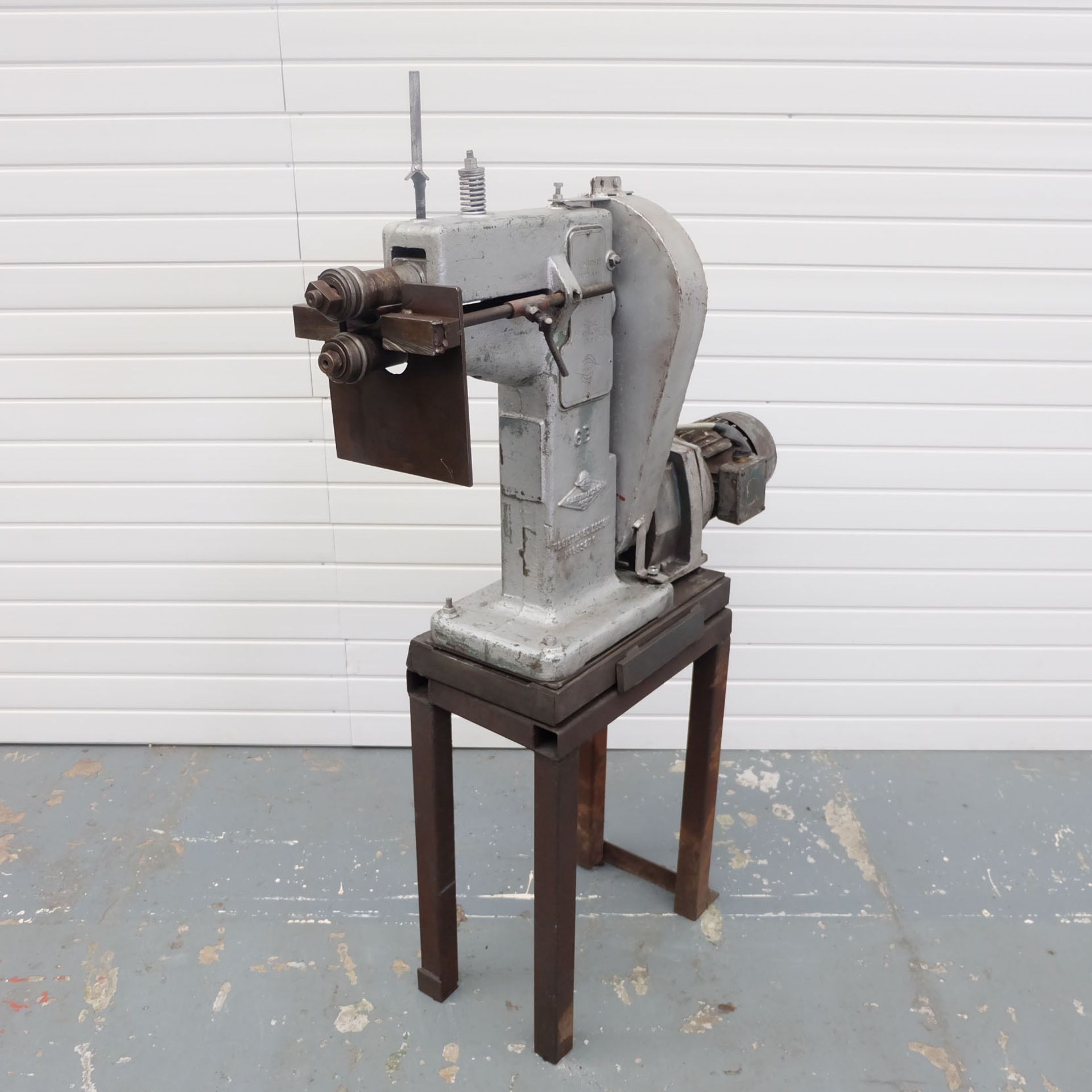 Edwards 6B Universal Rotary Swaging Machine On Steel Stand.