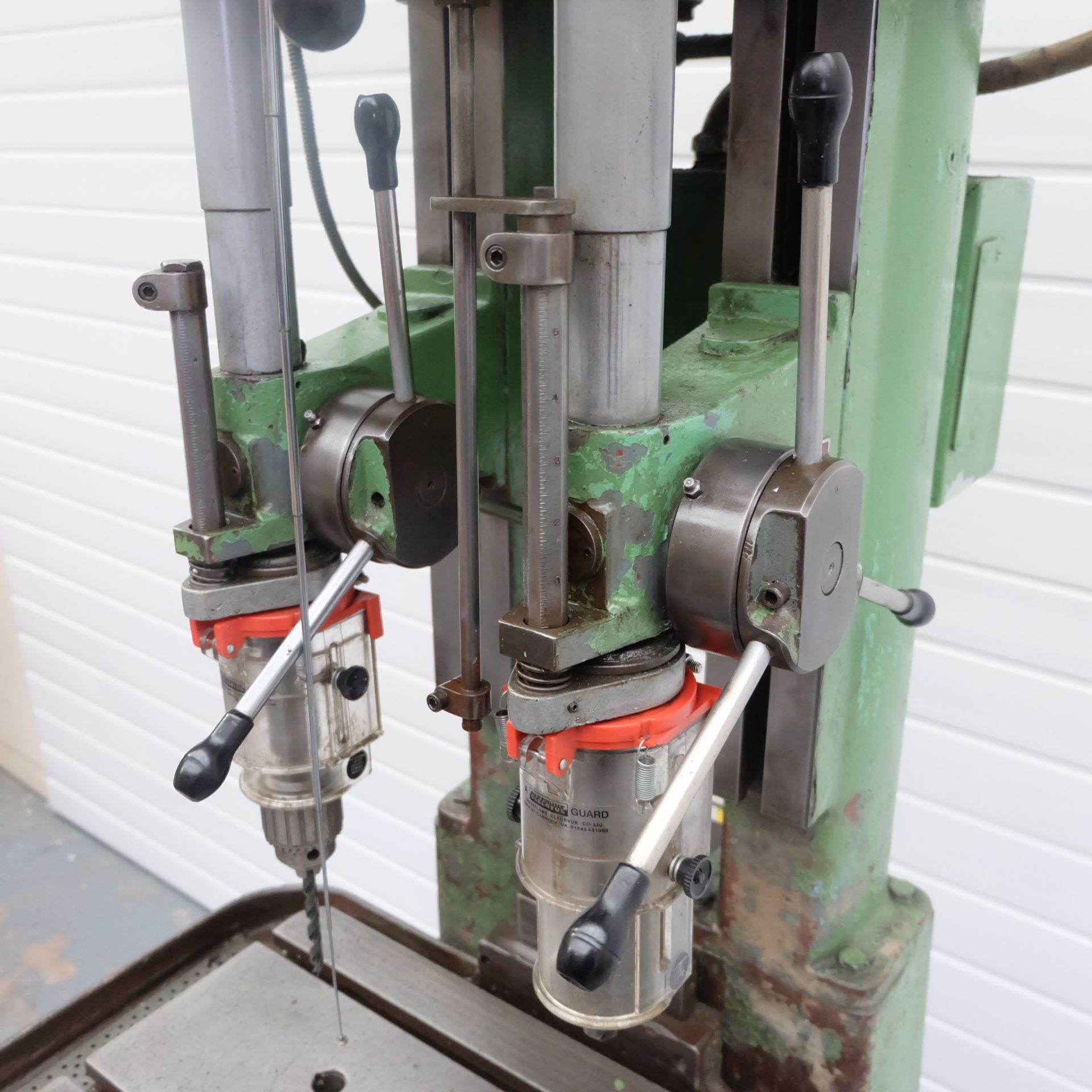 Pollard Corona 130 A/2 Gear Change Head Two Spindle Pedestal Drill. - Image 7 of 12