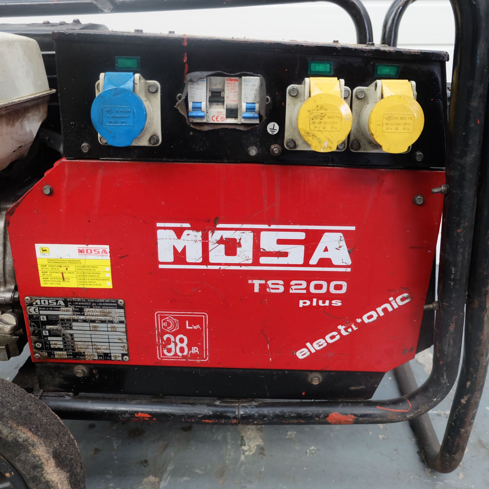 MOSA TS 200 Plus BS/EL Petrol Welder Generator on Wheels. - Image 2 of 10