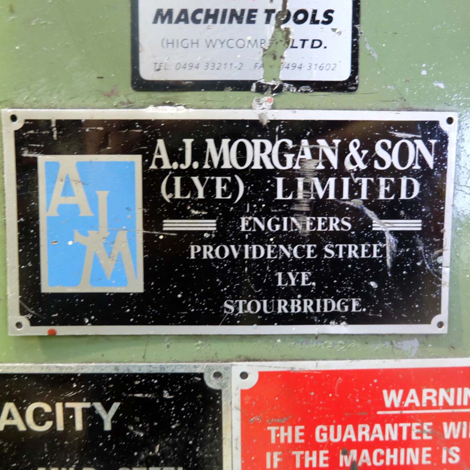 Morgan Type MPR 2000 x 6 Powered Sheet Metal Bending Rolls. - Image 11 of 12