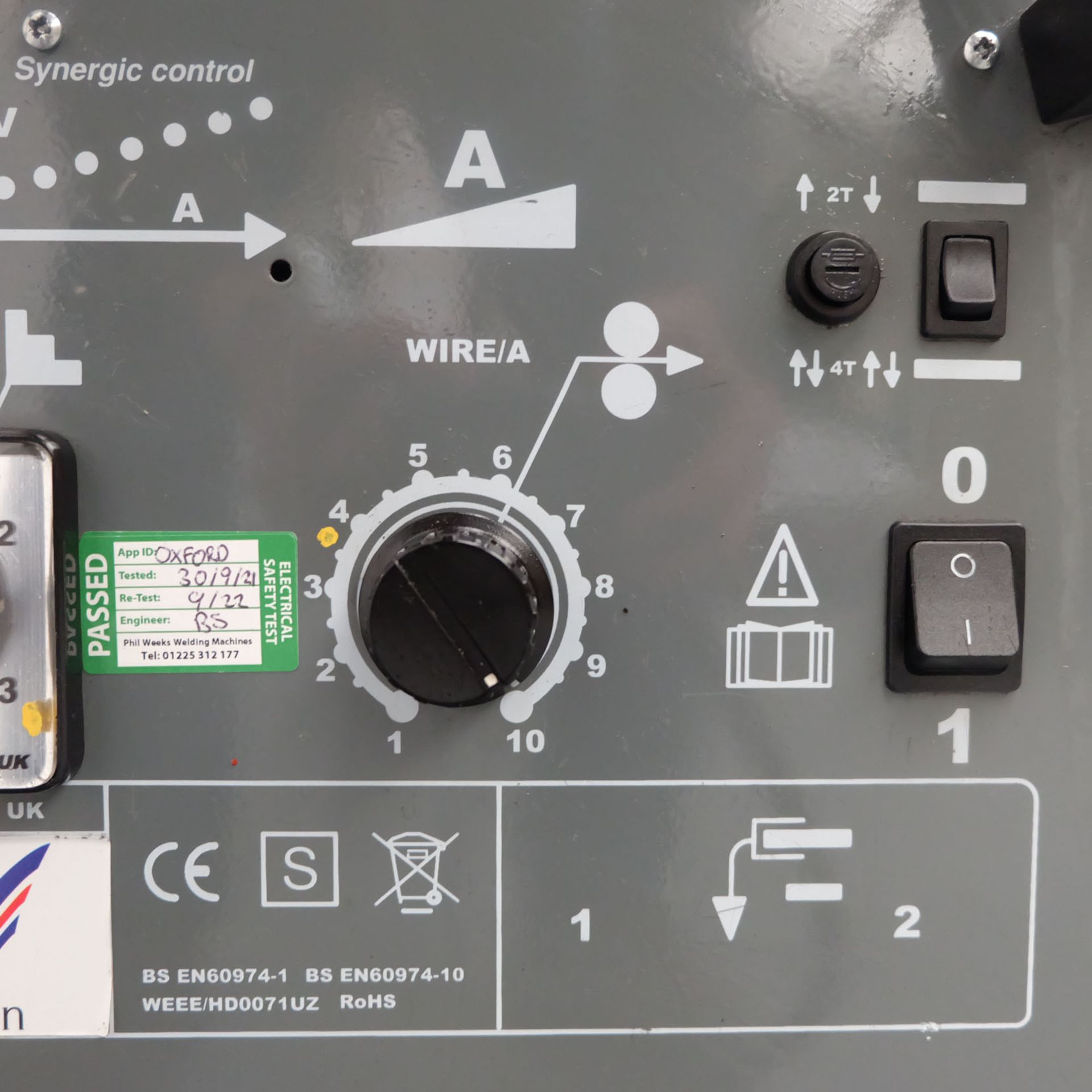 Oxford S-Mig Type 470-3 Industrial Mig Welder With Separate Wire Feed. - Image 4 of 10