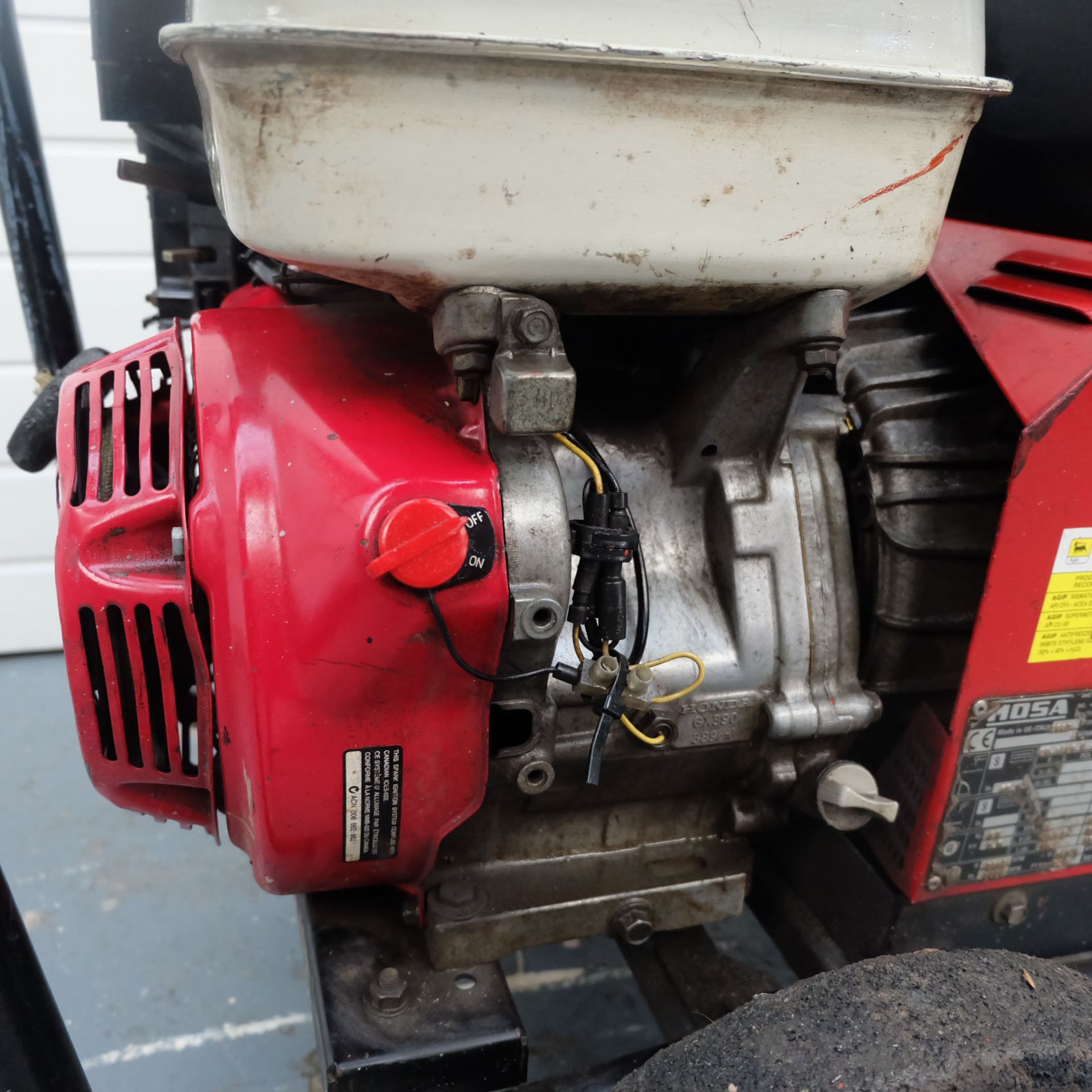 MOSA TS 200 Plus BS/EL Petrol Welder Generator on Wheels. - Image 3 of 10