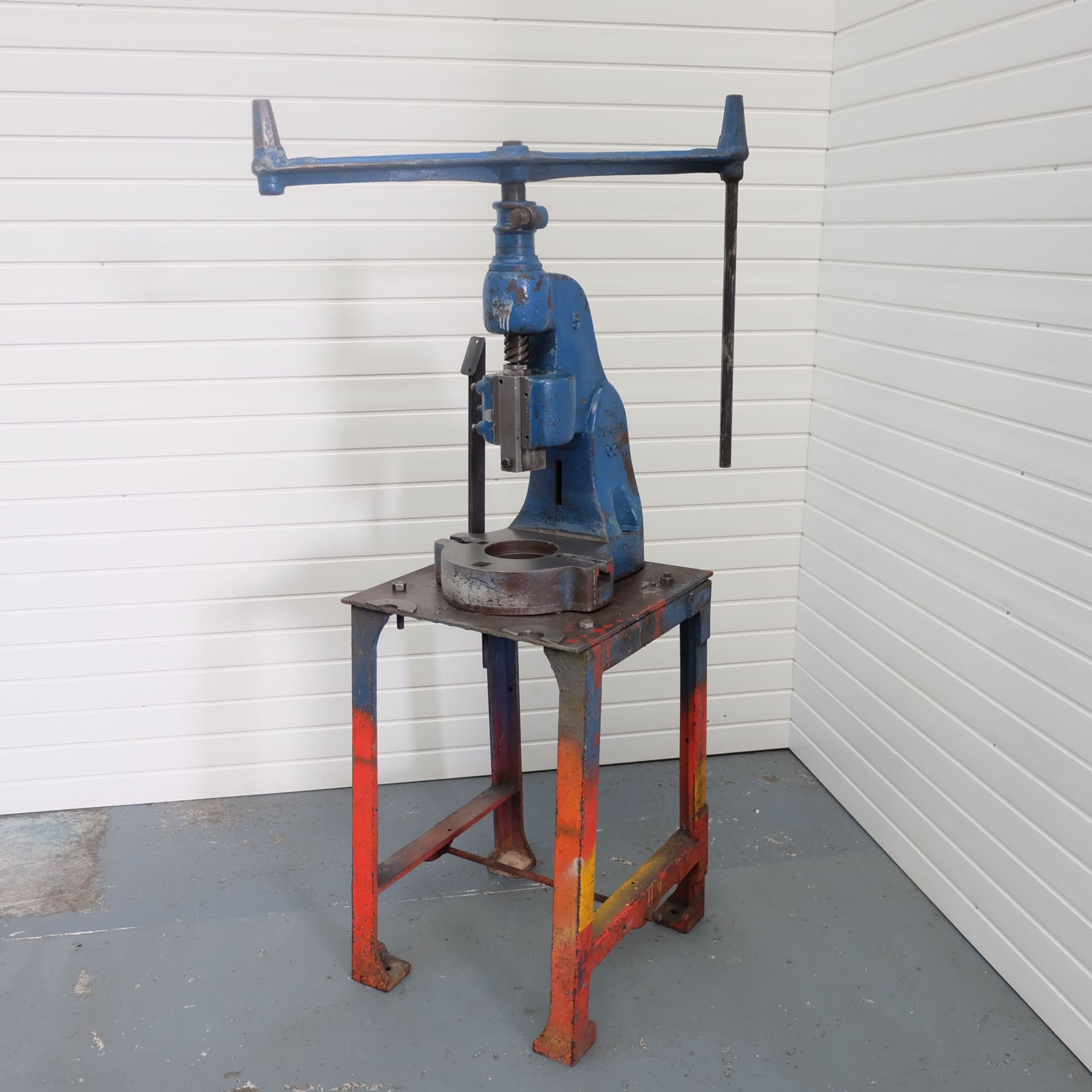 Denbigh No.5 Fly Press On Steel Stand.