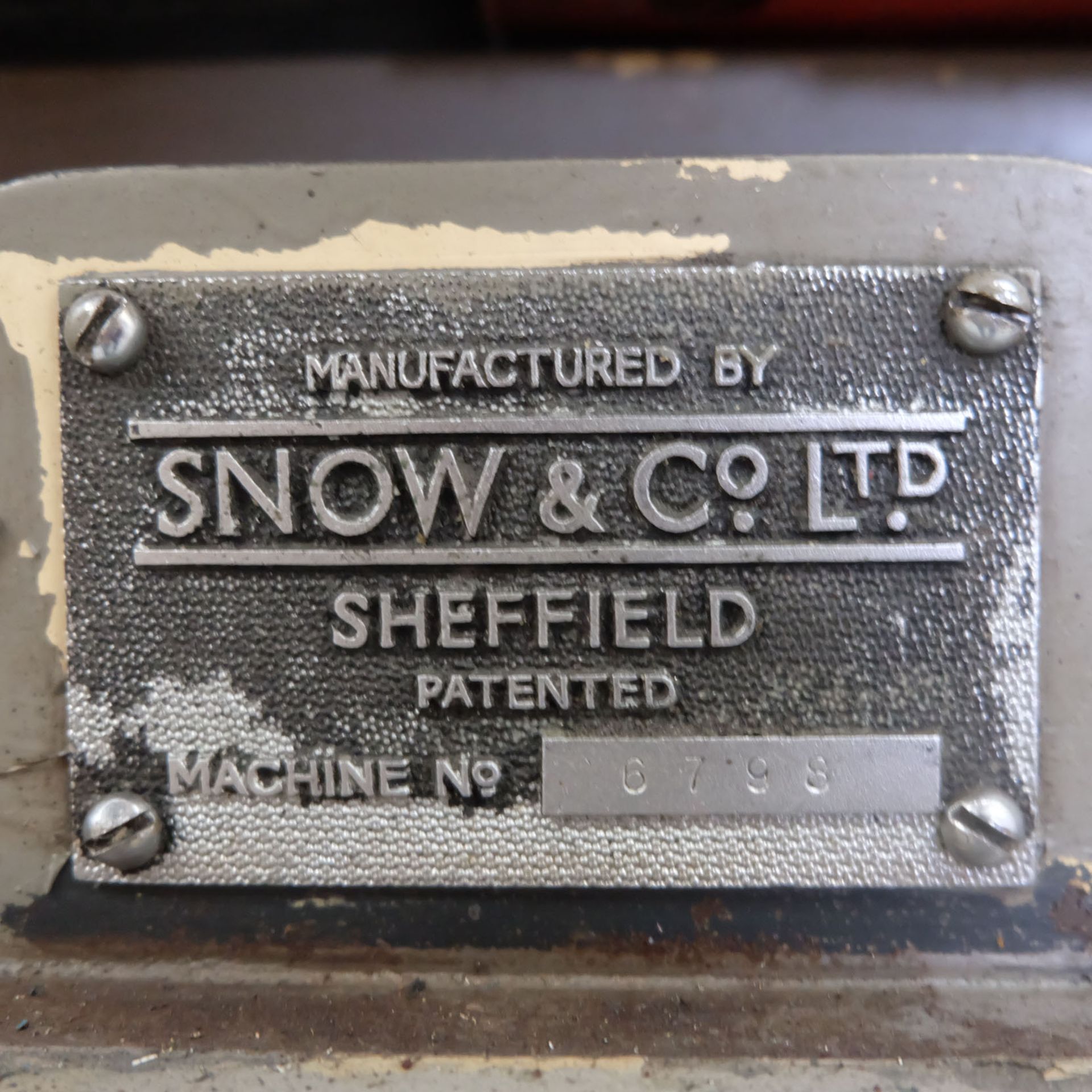 Snow Horizontal Spindle Surface Grinding Machine. - Image 10 of 13