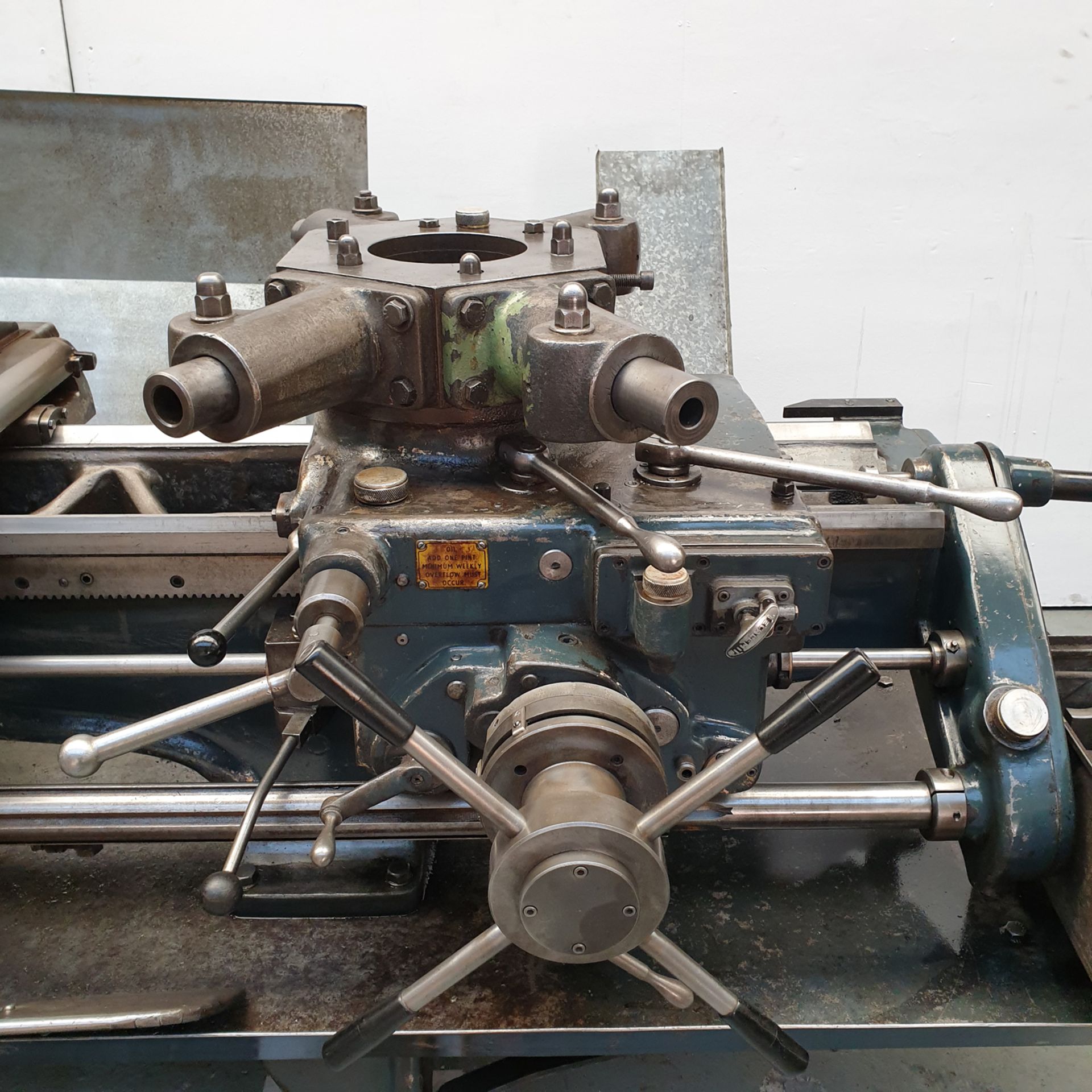 Herbert No. 7B Combination Turret Lathe. Swing Over Bed: 16". Swing Over Cross Slide: 8". - Image 7 of 16