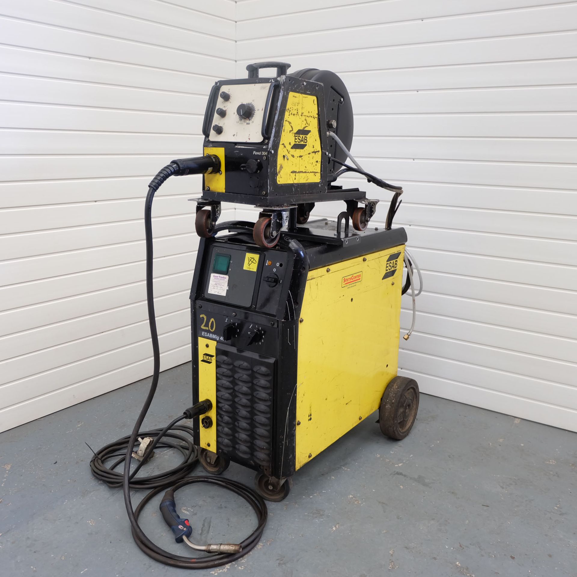 ESAB Mig 405 Mig Welder With Wire Feed.